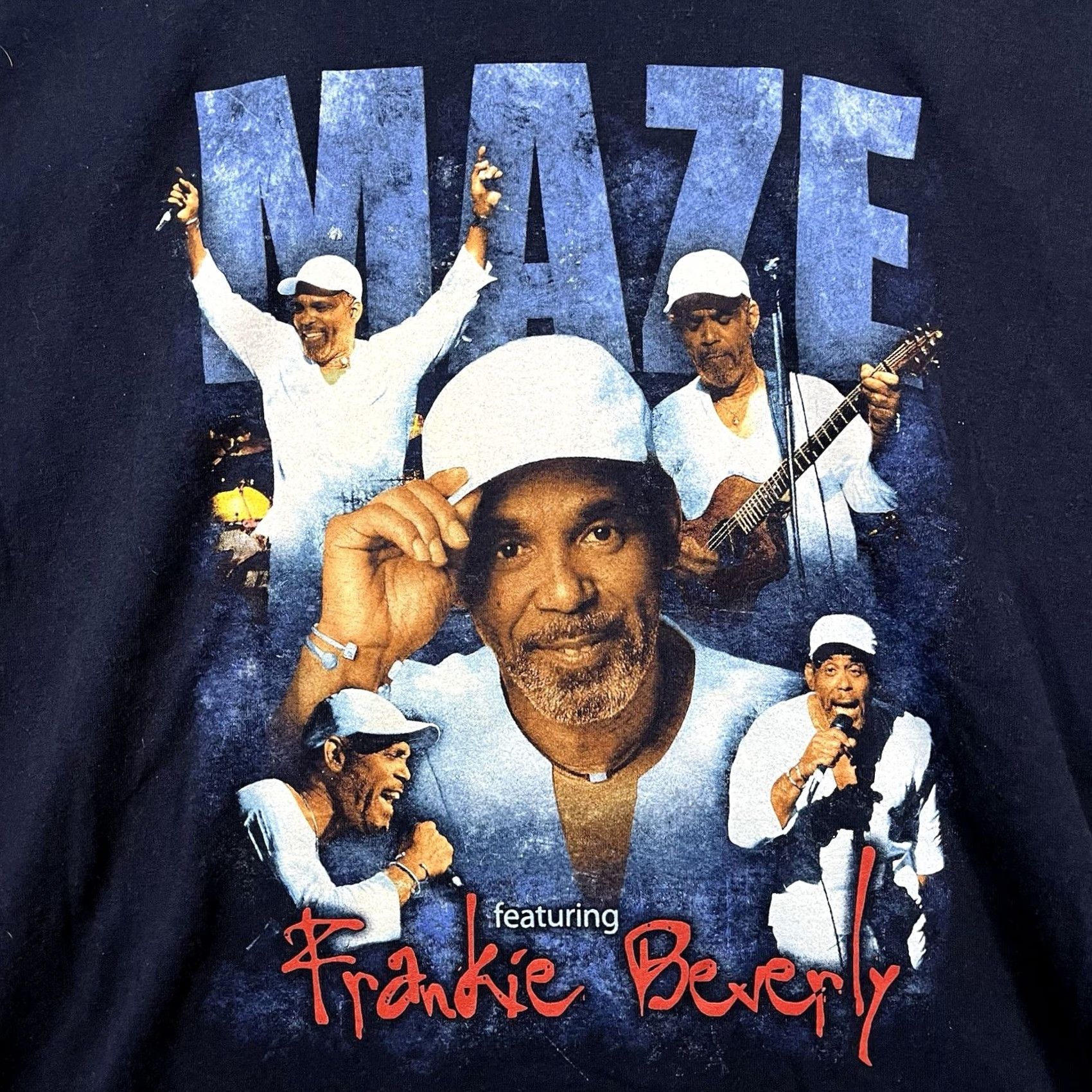 Vintage Maze Frankie Beverly T-Shirt Mens XL Blue Vintage Size US XL / EU 56 / 4 - 2 Thumbnail