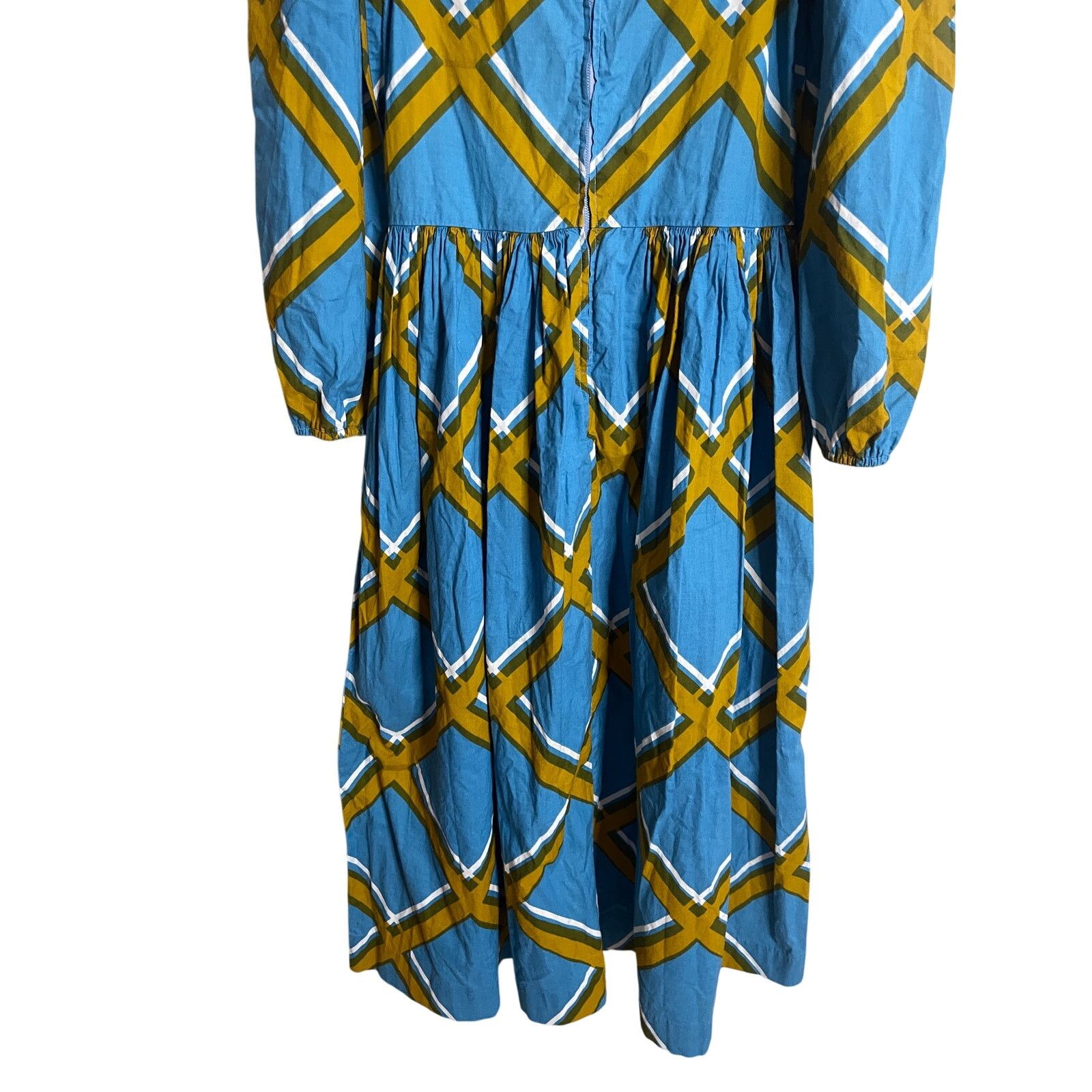Marimekko Vintage 1972 Marimekko Grid Pattern Cotton Maxi Dress Size XL / US 12-14 / IT 48-50 - 6 Thumbnail