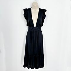 LuLaRoe Womens Dress Size XL Nicole Fit & Flare Blue Beige Slubbed