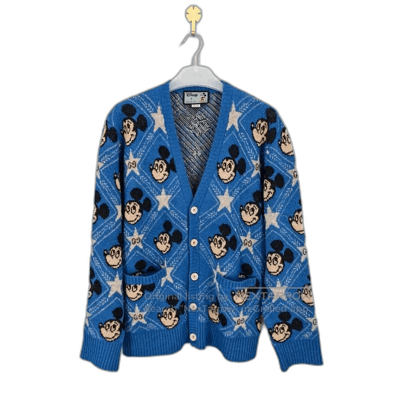 Gucci Gucci x Disney Blue Logo Cardigan. Size US L / EU 52-54 / 3 - 1 Thumbnail