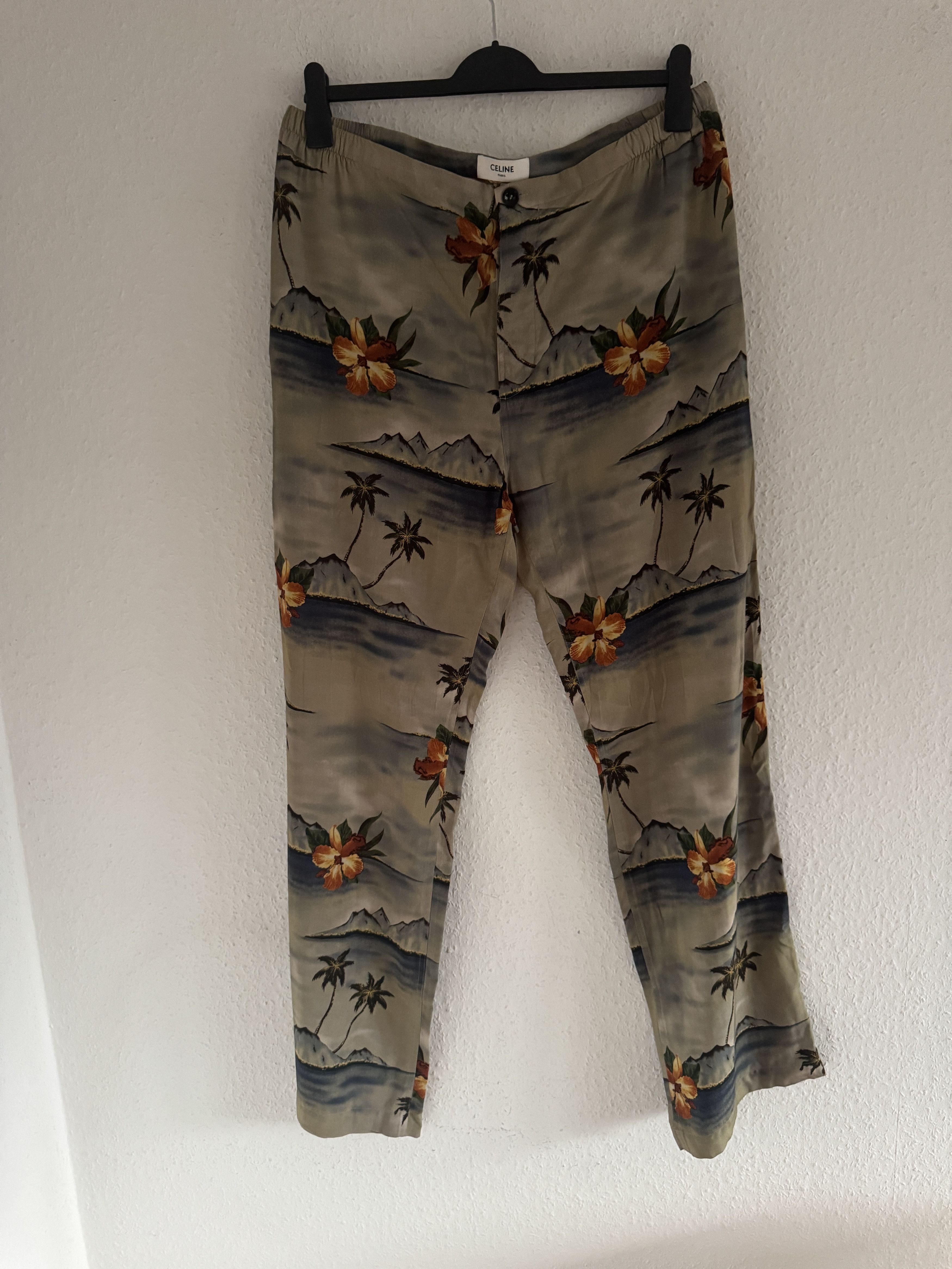 Celine Palm Tree Hawaiian Print Pants Size US 34 / EU 50 - 1 Thumbnail