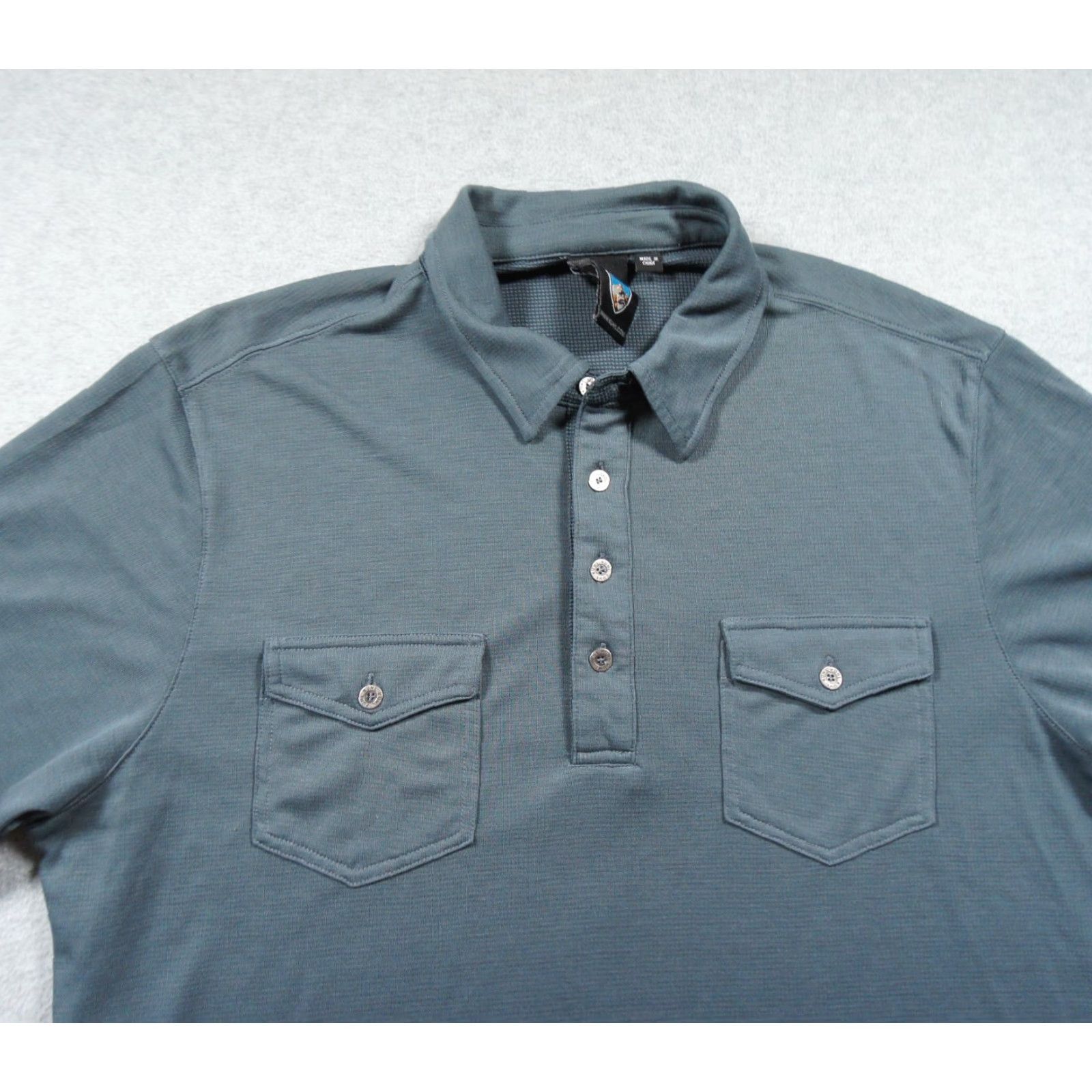 Vintage Kuhl Shirt Mens Medium Blue Short Sleeve Polo Outdoor Hiking Casual Lightweight Polo Shirt Mens Medium Blue Short Sleeve Size US M / EU 48-50 / 2 - 2 Thumbnail