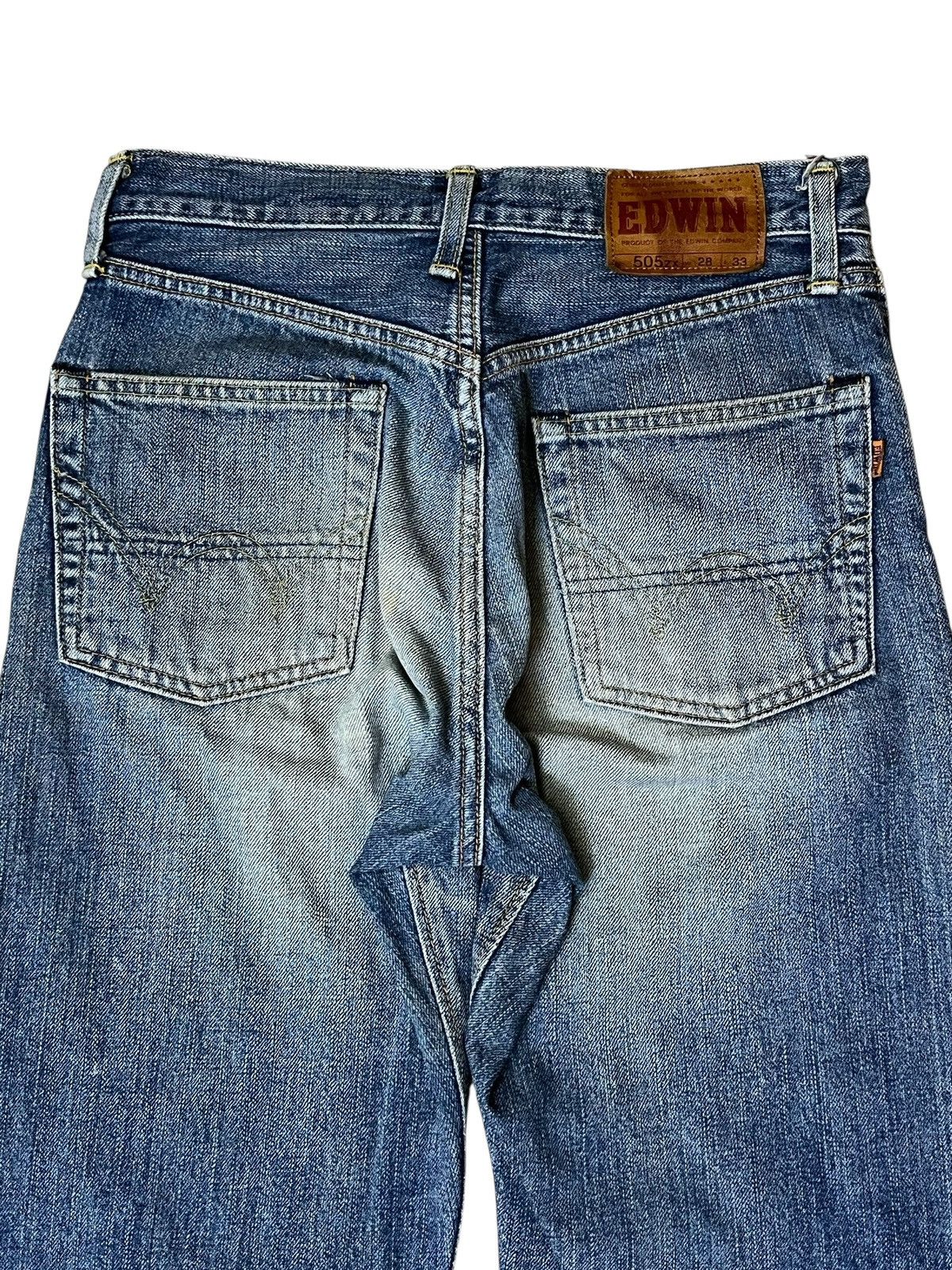 Edwin Vintage EDWIN 505 ZX button fly dirty redline selvedge jeans Size US 28 / EU 44 - 9 Thumbnail