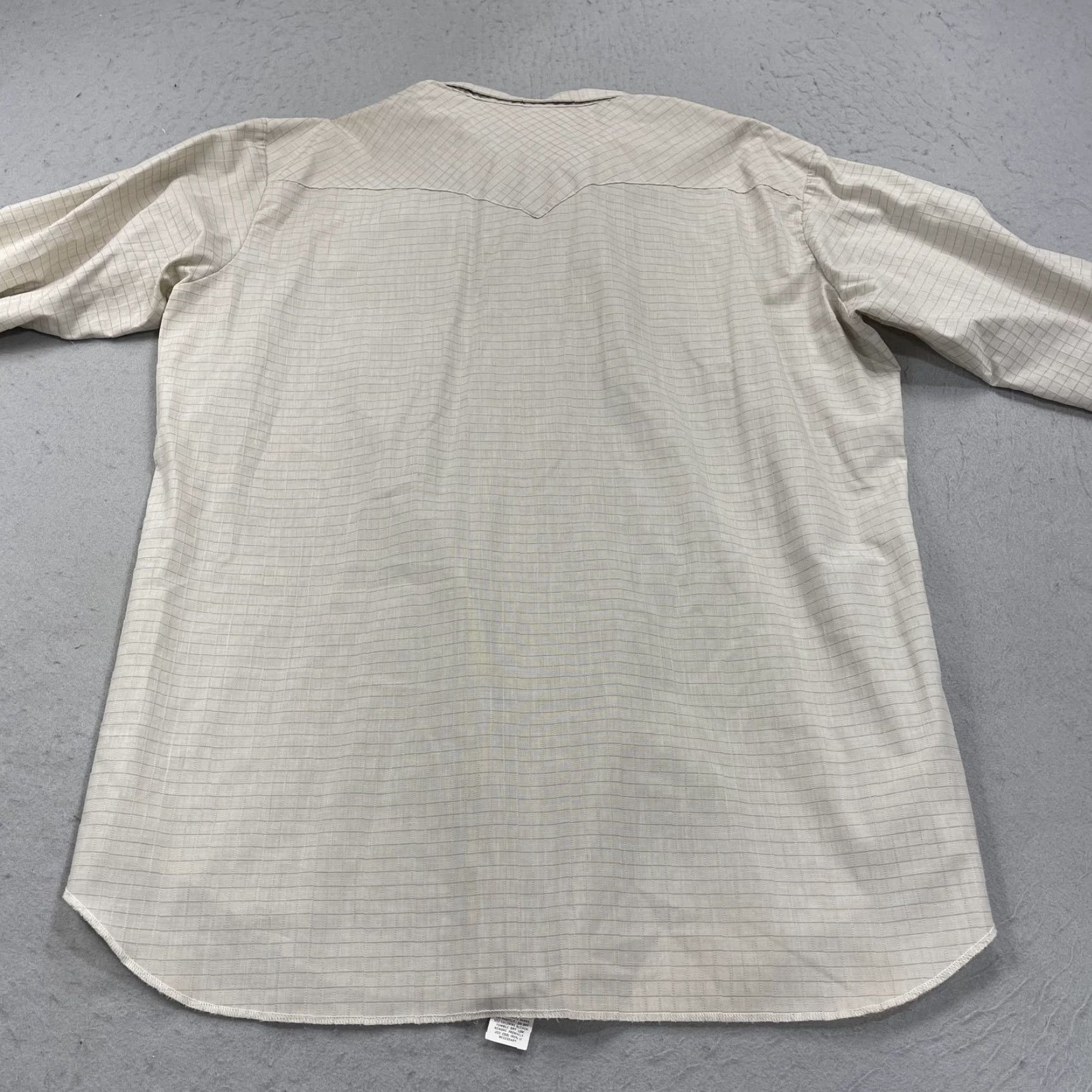 Vintage VINTAGE HBar C California Ranchwear Shirt Mens XL Beige Check Western Snap 70s Size US XL / EU 56 / 4 - 6 Thumbnail