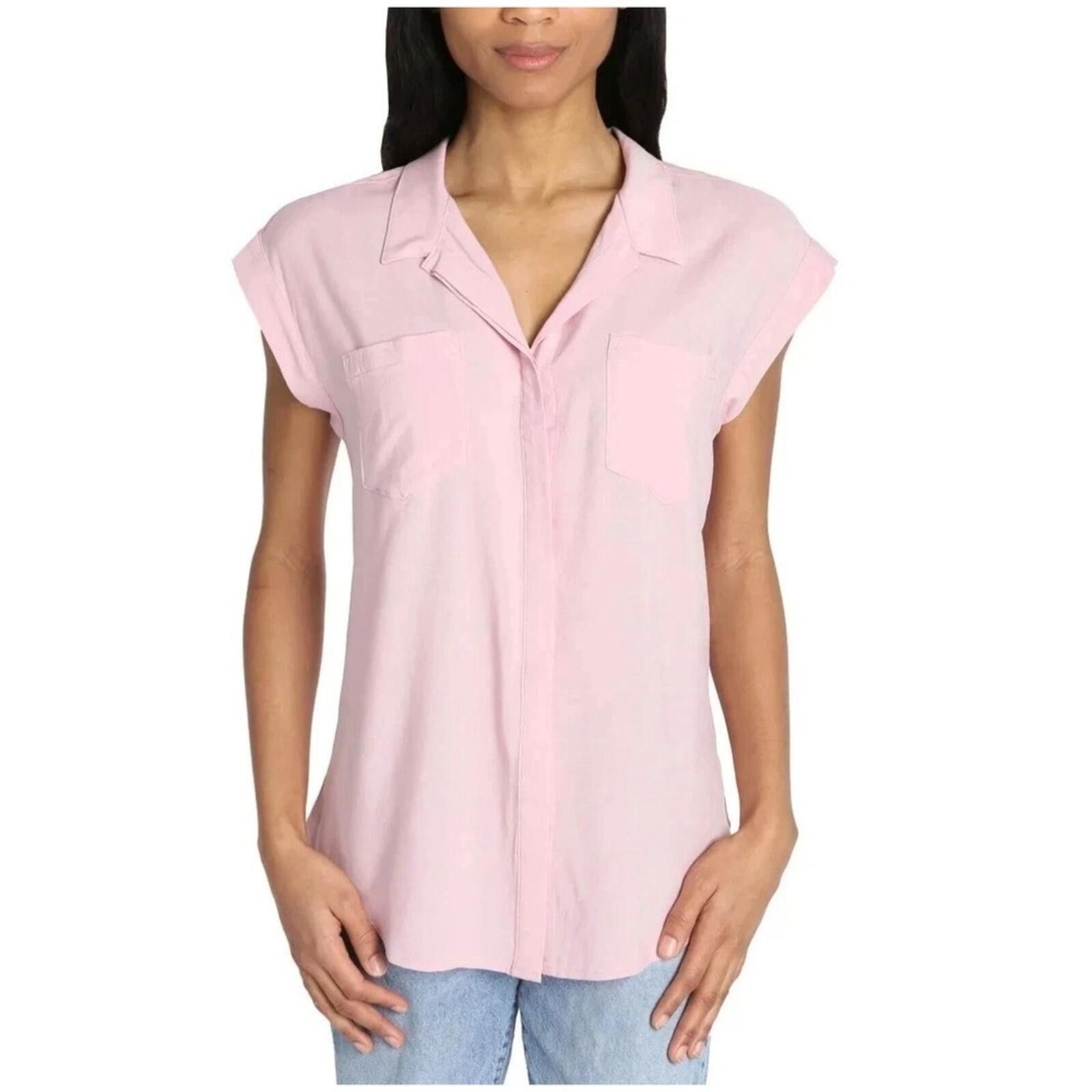 Other Jachs Girlfriend Pink Short Sleeve Button Down Shirt Size L Size L / US 10 / IT 46 - 1 Thumbnail