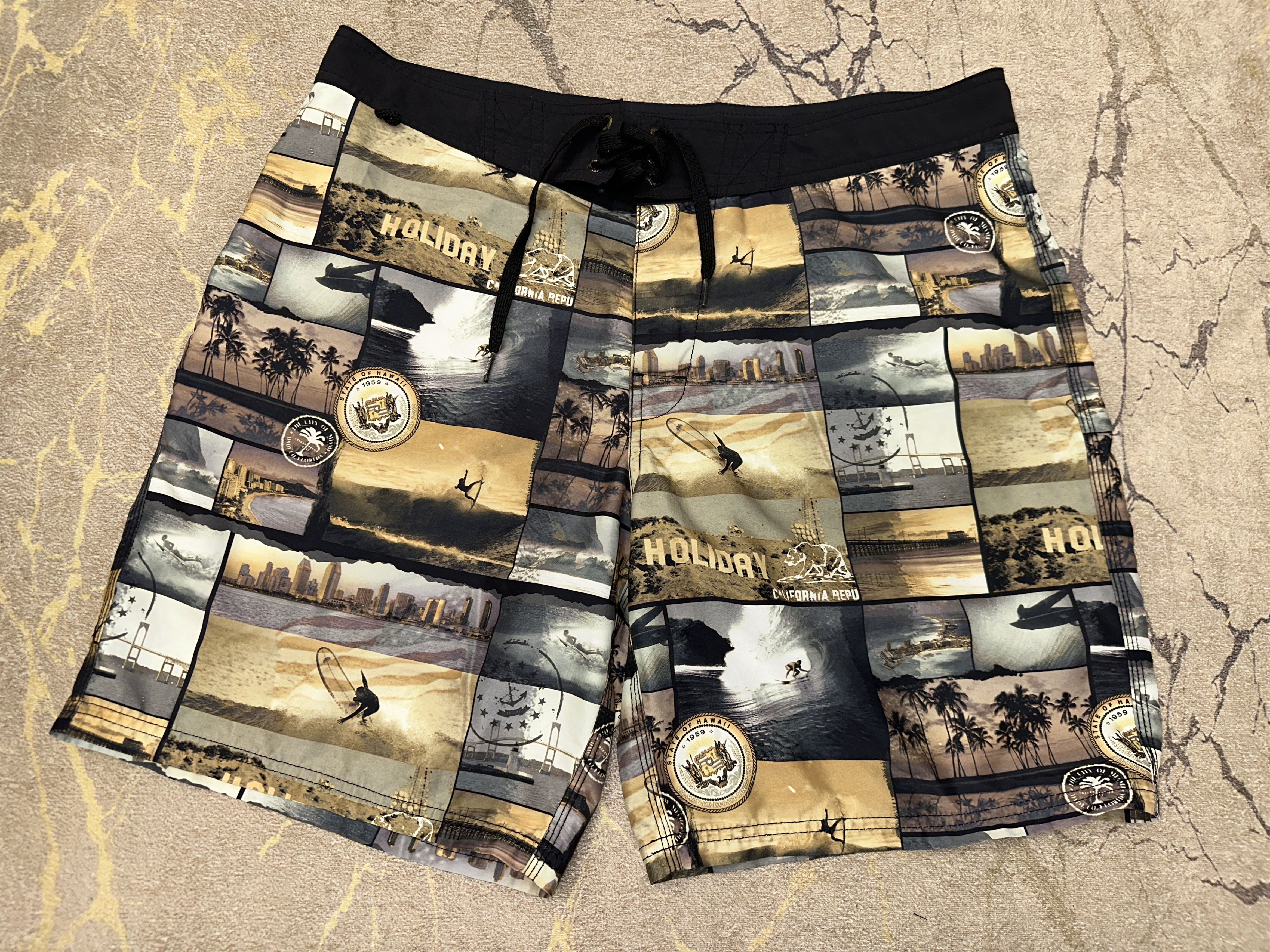 Sundek Sundek 36 California Beach Shorts Trunks BathSuit Size 36 Size US 36 / EU 52 - 7 Thumbnail