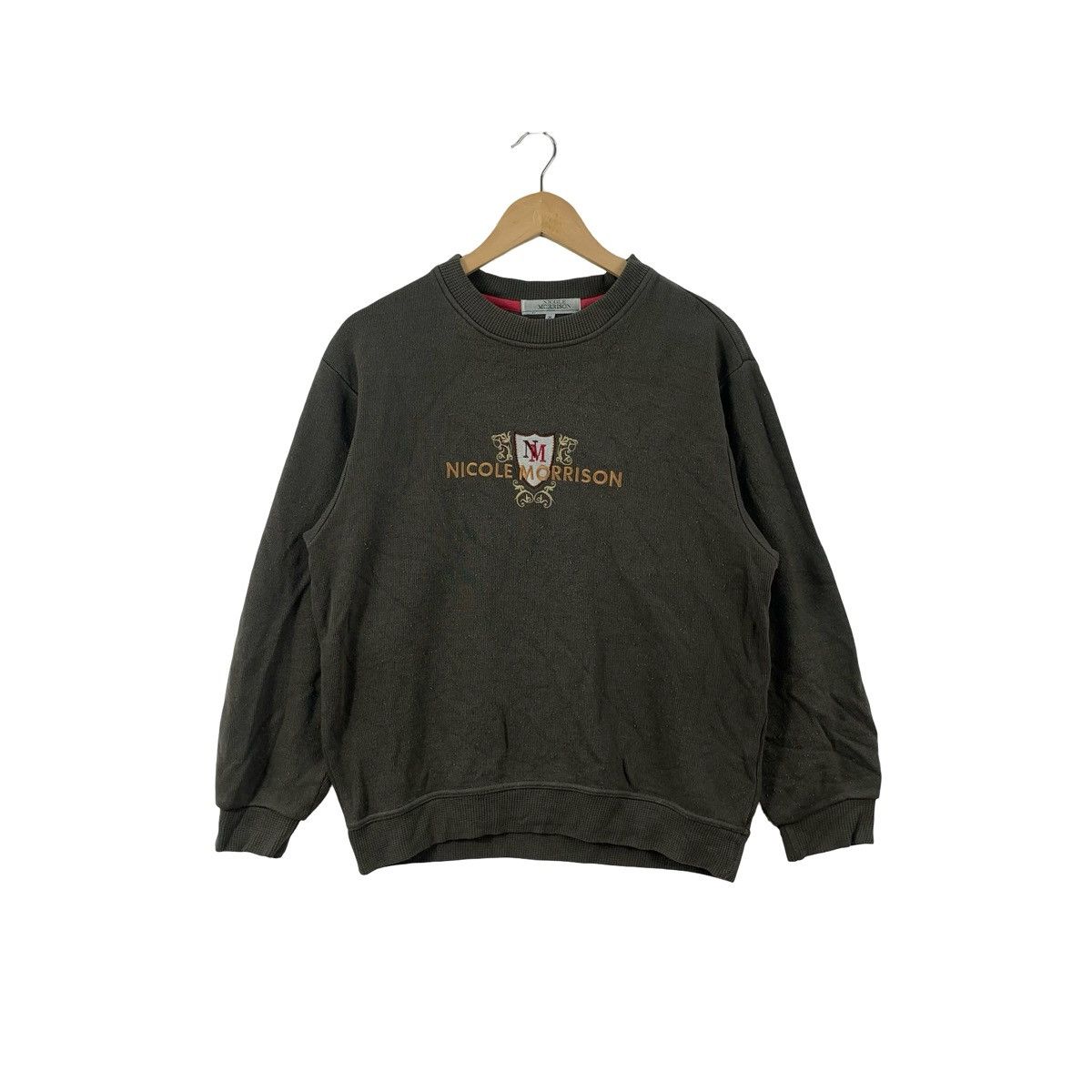 Other Nicole Morrison Embroidered Crest Crewneck Sweatshirt Olive Size M / US 6-8 / IT 42-44 - 1 Thumbnail