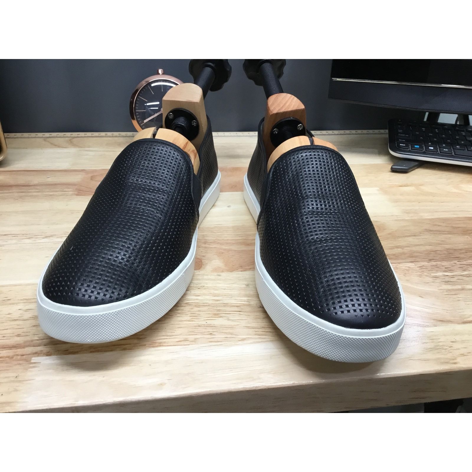 Other Vince Blair Black Perforated Leather Sneakers Women's 12 Size US 12 / IT 42 - 1 Thumbnail