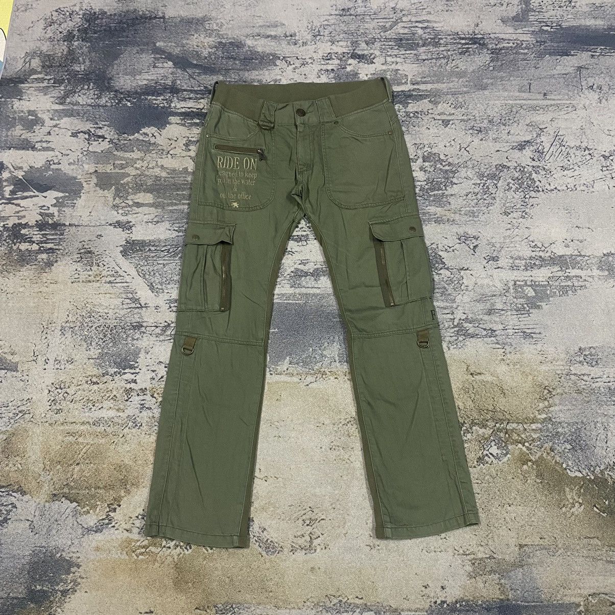 image of Vintage Gotcha Army Spellout Tactical Cargo Pants in Army Green, Men's (Size 33)