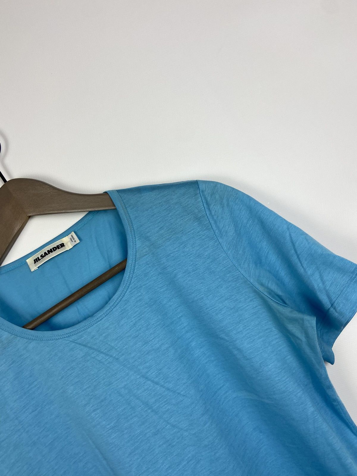 Jil Sander Jil Sander Women's Blue Crewn Neck T-Shirt Sz M Size S / US 4 / IT 40 - 9 Thumbnail