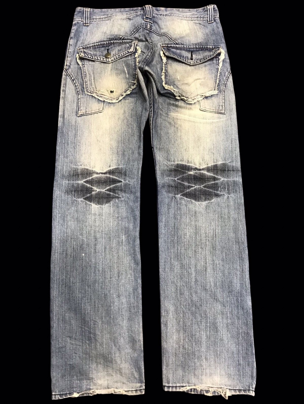 Japanese Brand 💥AVANT GARDE💥Root Three Unfinished Edge Style Denim F341 Size US 33 - 2 Thumbnail