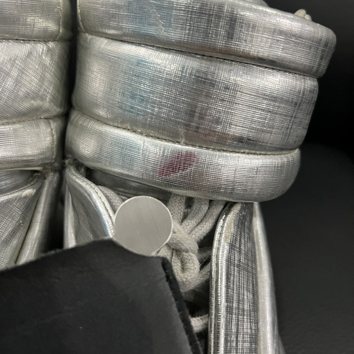 Maison Margiela Maison Margiela “Future” Liquid Silver High-Top Sneakers Size US 7 / EU 40 - 15 Thumbnail