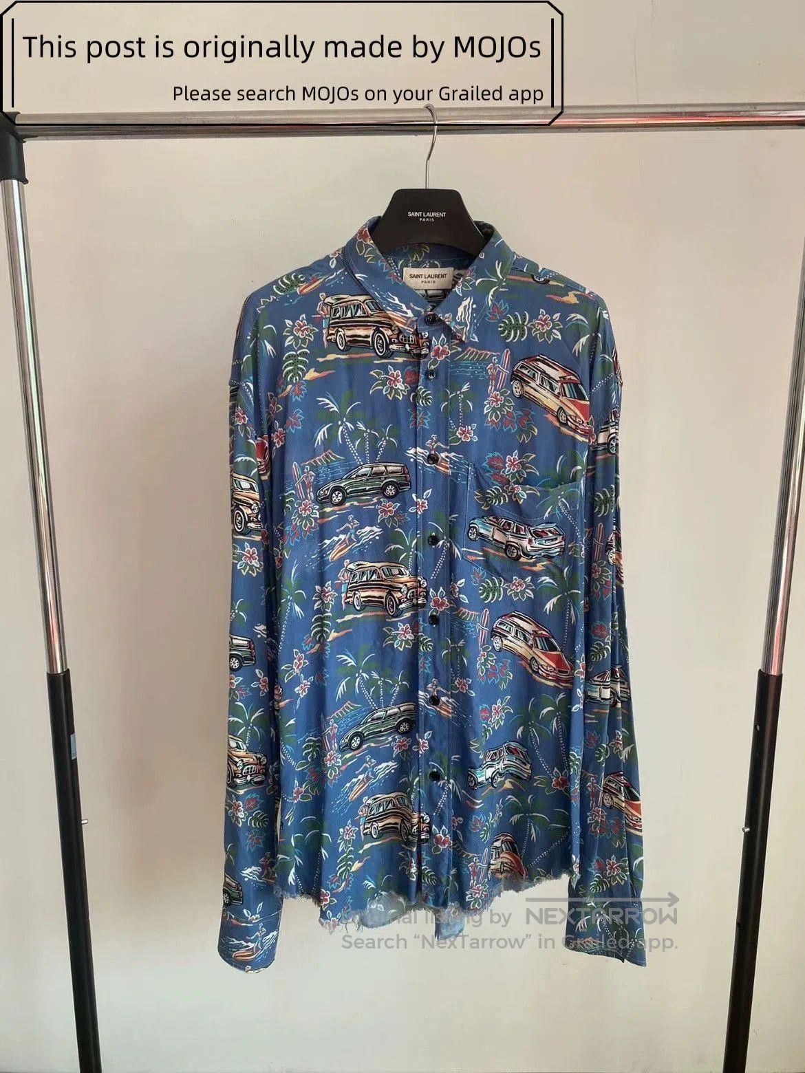 Saint Laurent Paris Sz 41 Saint Laurent Paris 17SS Beach Print Shirt. Size US L / EU 52-54 / 3 - 1 Thumbnail