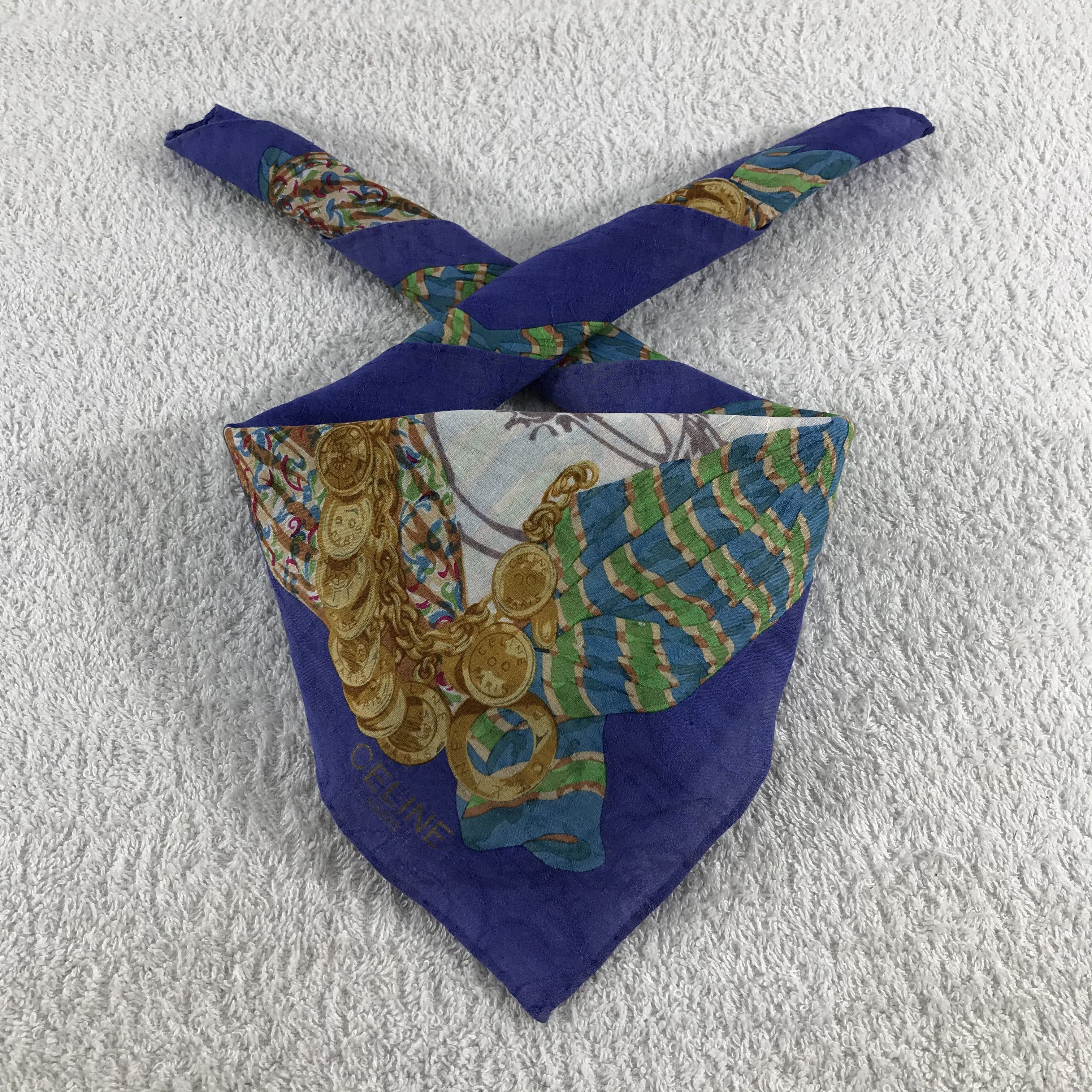 Celine × Vintage Celine Bandana / Handkerchief / Neckerchief - S256 Size ONE SIZE - 3 Thumbnail