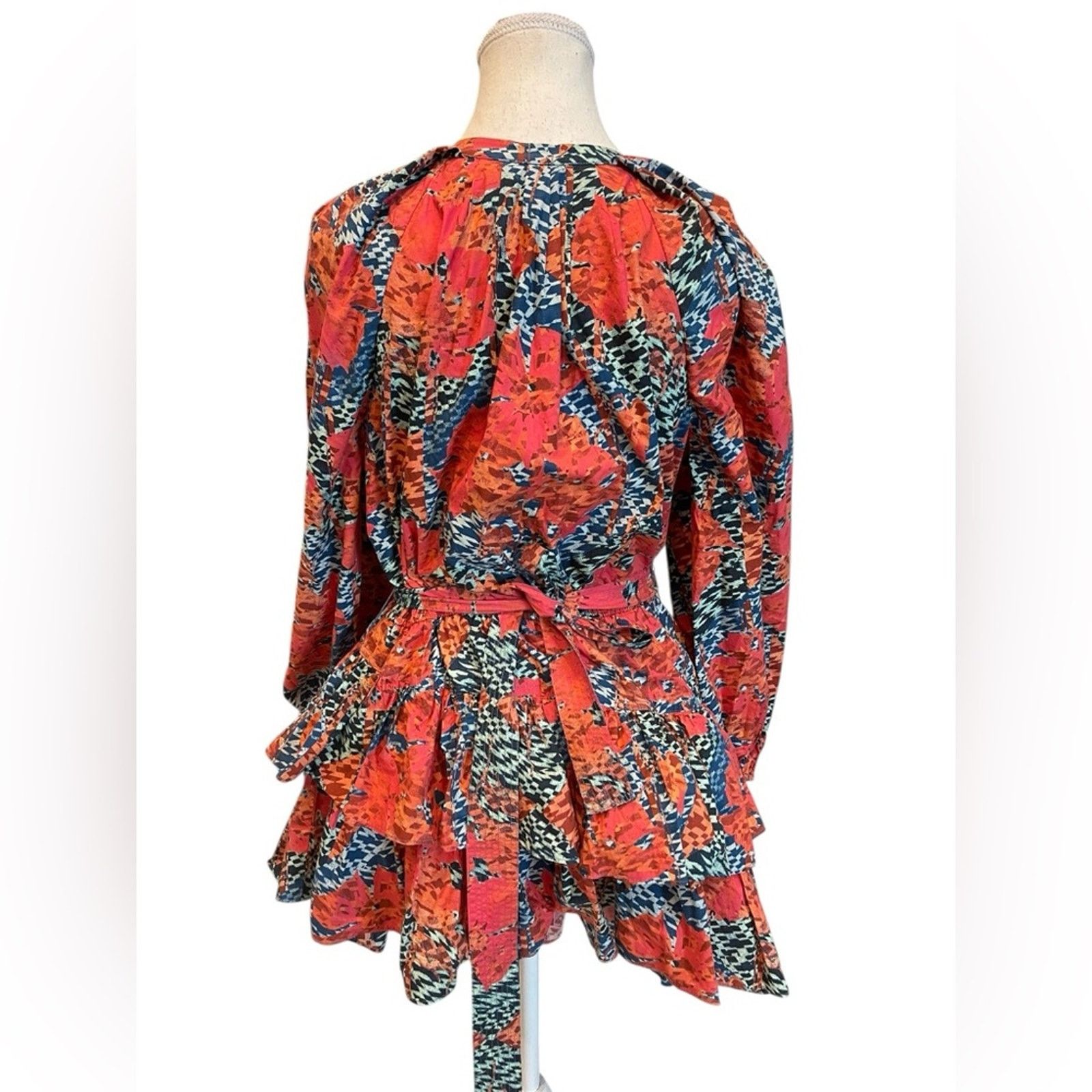 Ulla Johnson ULLA JOHNSON Miranda Tiered Tie-waist Mini Dress Size:8 Size M / US 6-8 / IT 42-44 - 7 Thumbnail