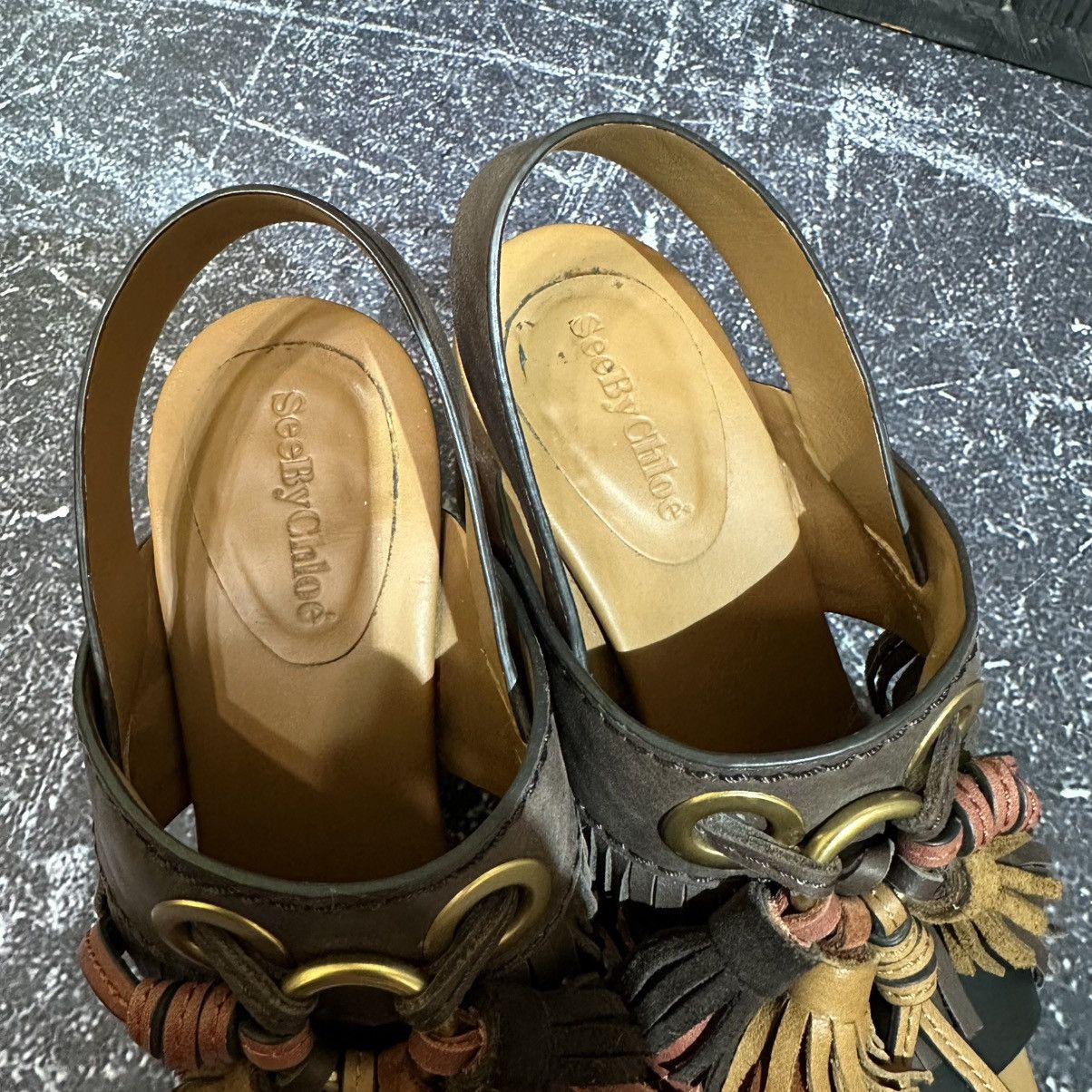 See by Chloe See By Chloe Leather Sandals Featuring Front Tassel charm37 Size US 7 / IT 37 - 6 Thumbnail