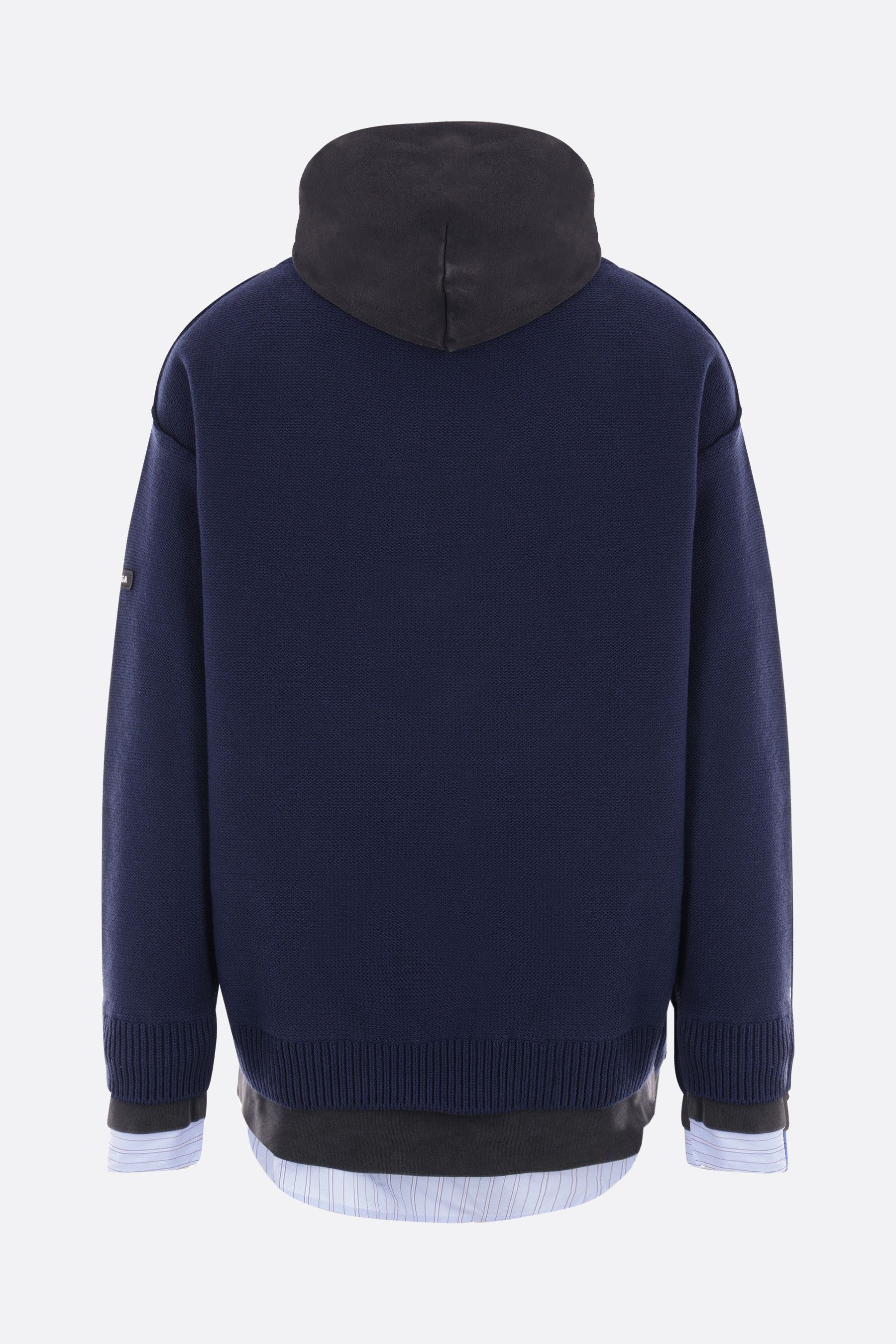Balenciaga o1mt1gz0525 Layered Hoodie Large Fit in Multicolor Size US L / EU 52-54 / 3 - 2 Thumbnail