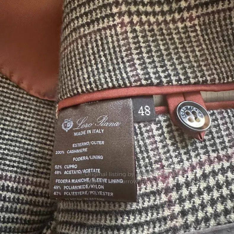 Loro Piana Loro Piana Handmade Cashmere Waterproof Suit Size 48L - 5 Thumbnail