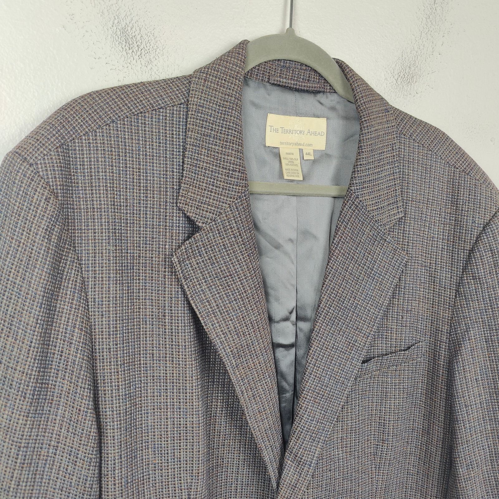 The Territory Ahead Vintage Y2K The Territory Ahead Silk Blazer Mens 44L Size 44L - 2 Thumbnail