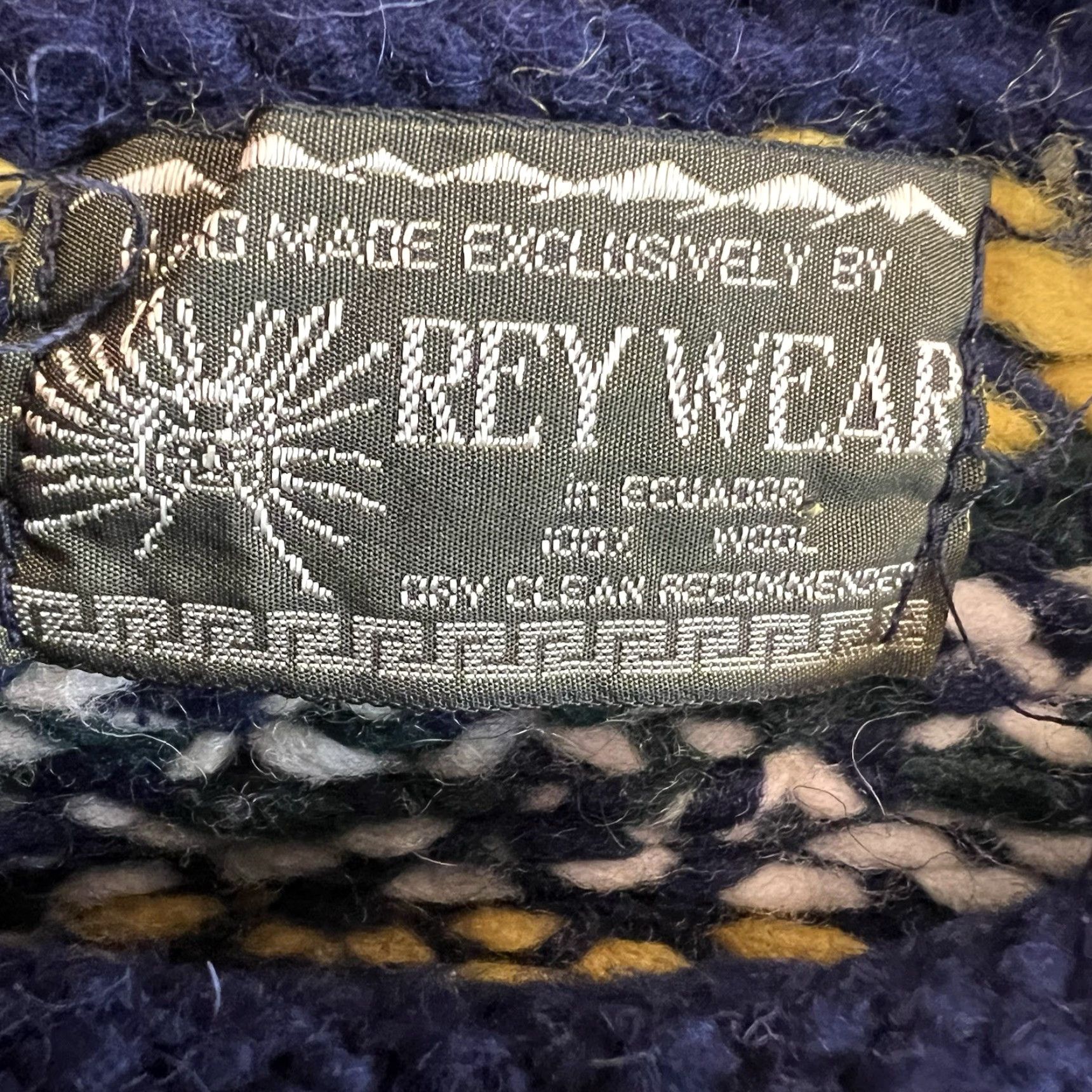 Vintage VINTAGE Rey Wear Geometric Wool Sweater Mens XL Blue Chunky-Knit Crew Neck 90s Classic Size US XL / EU 56 / 4 - 7 Thumbnail