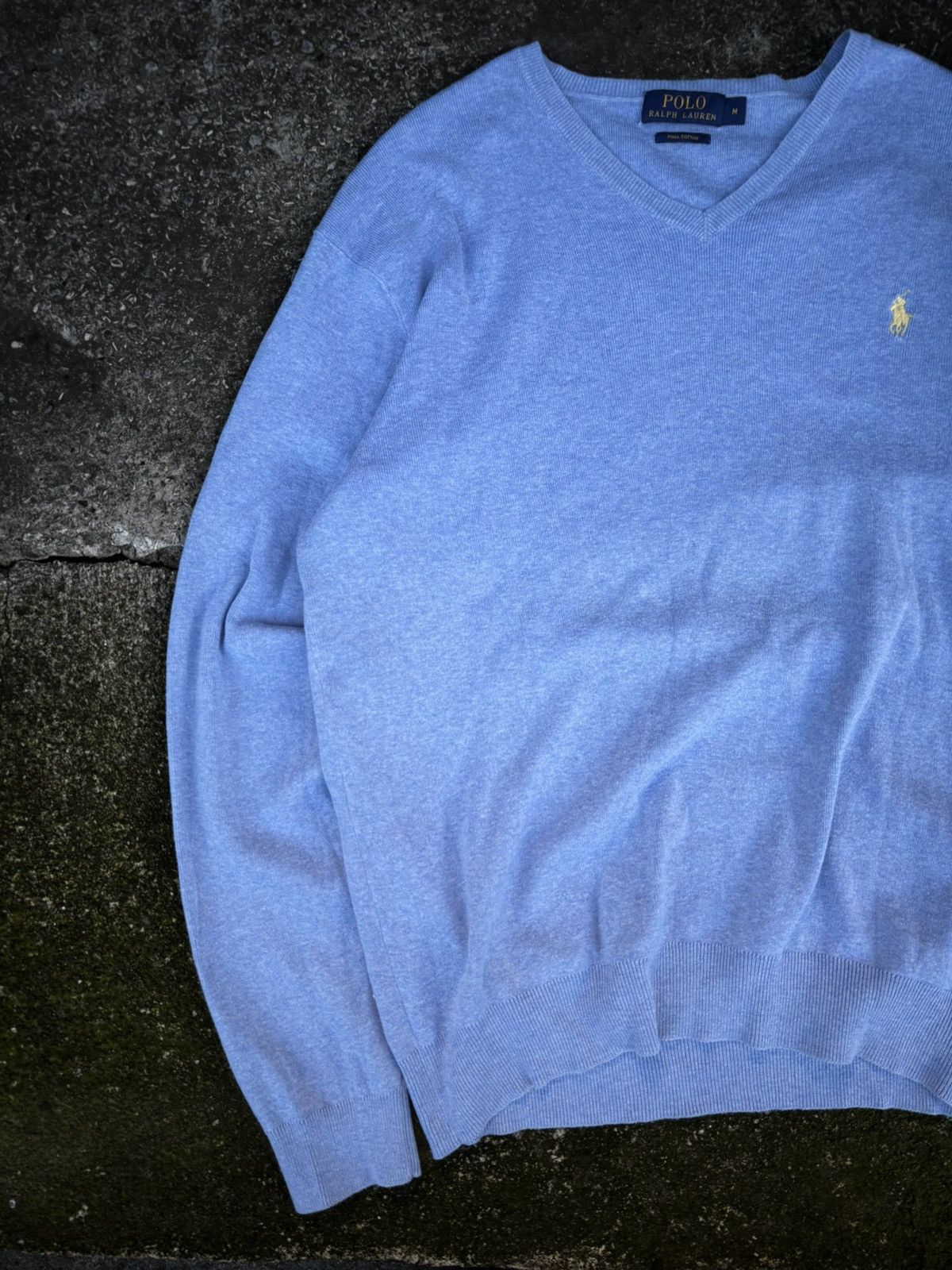 Chaps Ralph Lauren Vintage Polo Ralph Lauren Sky Blue Sweter Size US M / EU 48-50 / 2 - 2 Thumbnail
