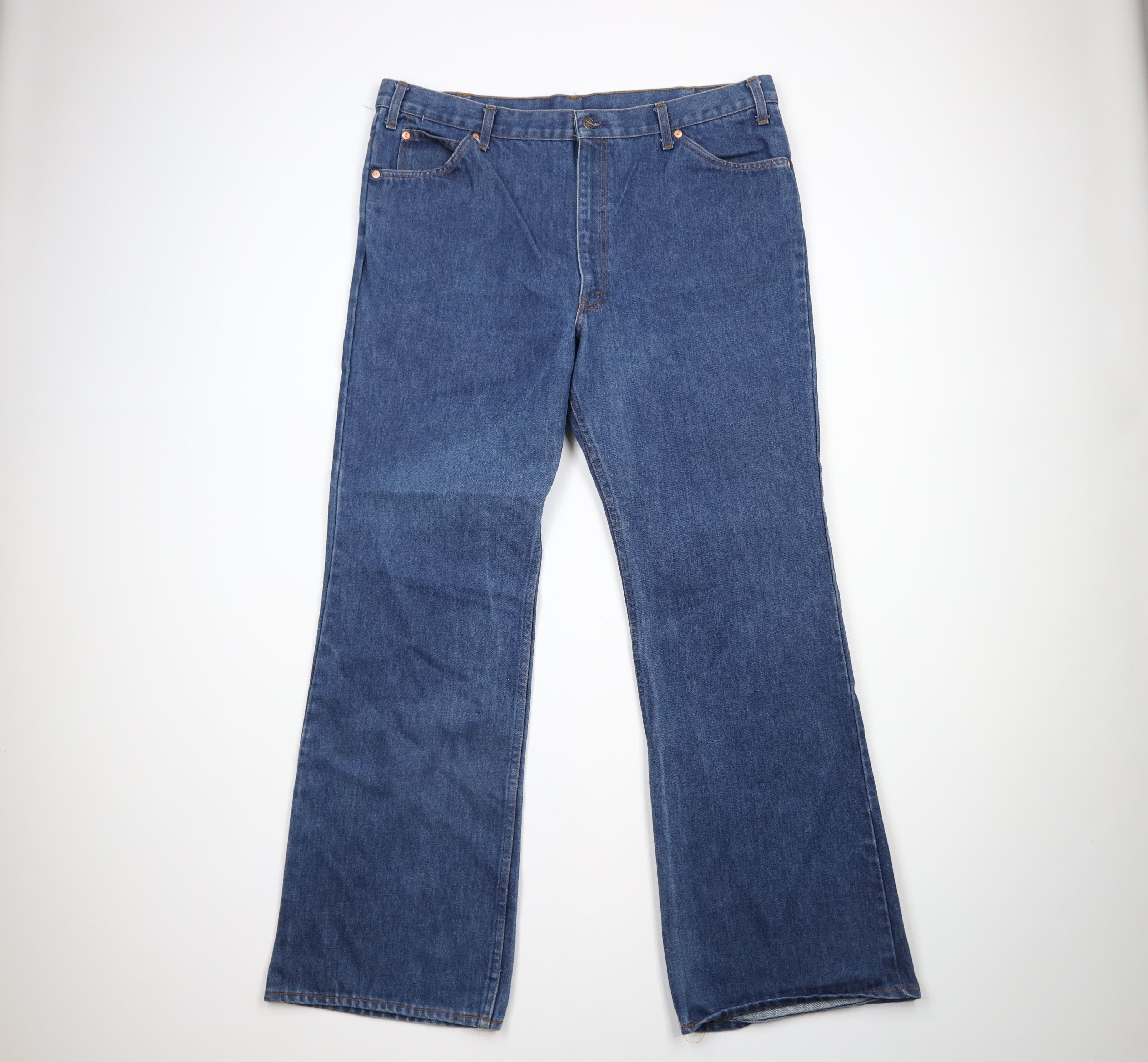 Vintage 70s Streetwear Wide Leg Bell Bottoms Denim Jeans USA