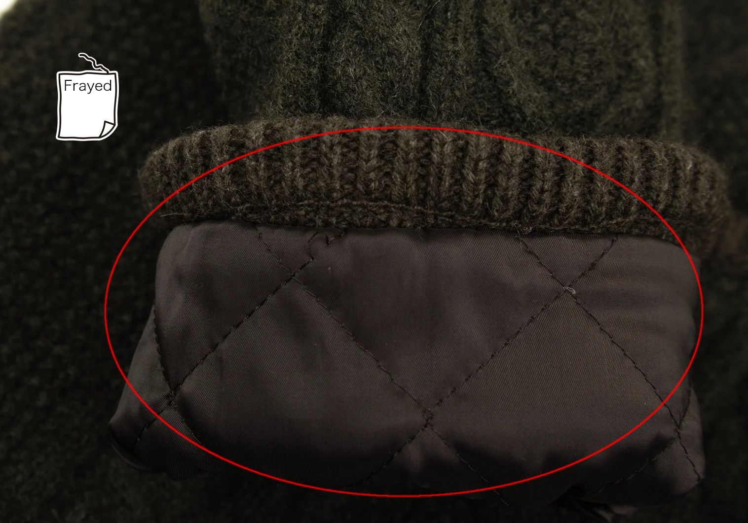 Burberry Quilted Lined Hooded Cable Knit Jacket in Khaki Brown Size US M / EU 48-50 / 2 - 8 Thumbnail