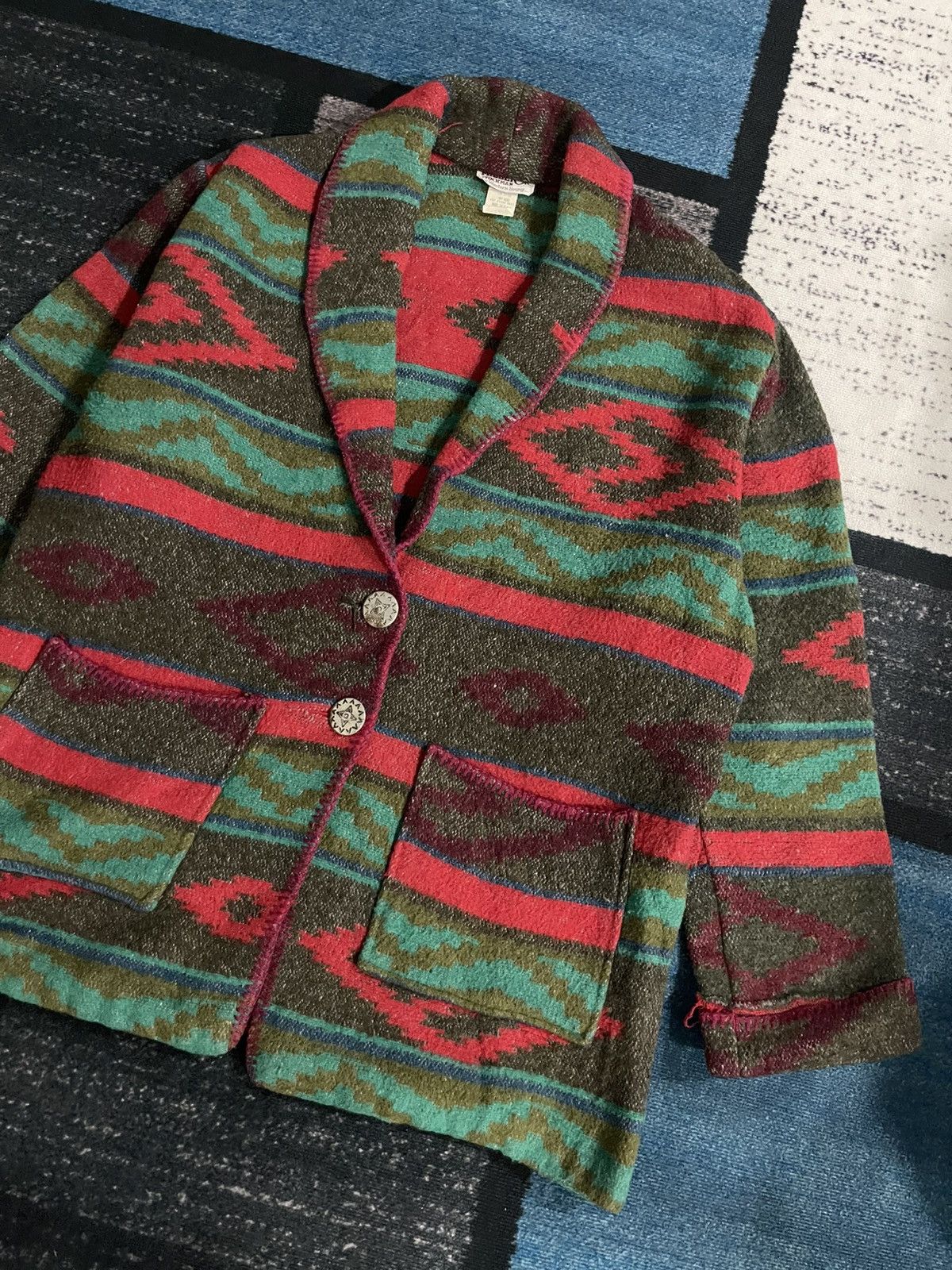 Vintage Vintage Miller Stockman Navajo Design Wool Jacket Size US L / EU 52-54 / 3 - 3 Thumbnail