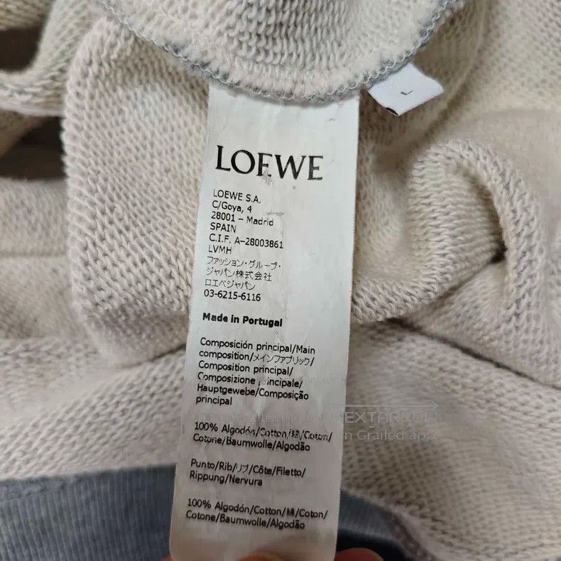 Loewe Loewe Gray Letter Embroidered Round Neck Sweatshirt Size L / US 10 / IT 46 - 4 Thumbnail