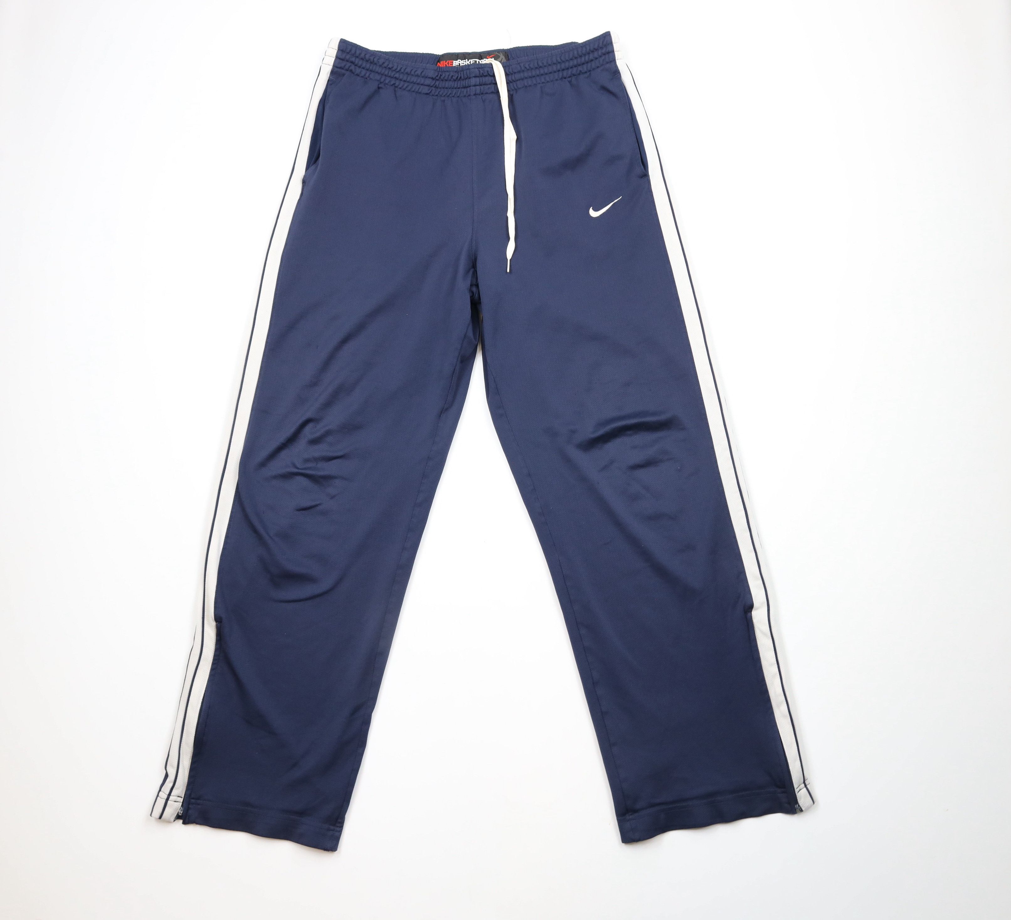 Nike Vintage Nike Basketball Wide Leg Sweatpants Pants Blue Size US 36 / EU 52 - 1 Thumbnail