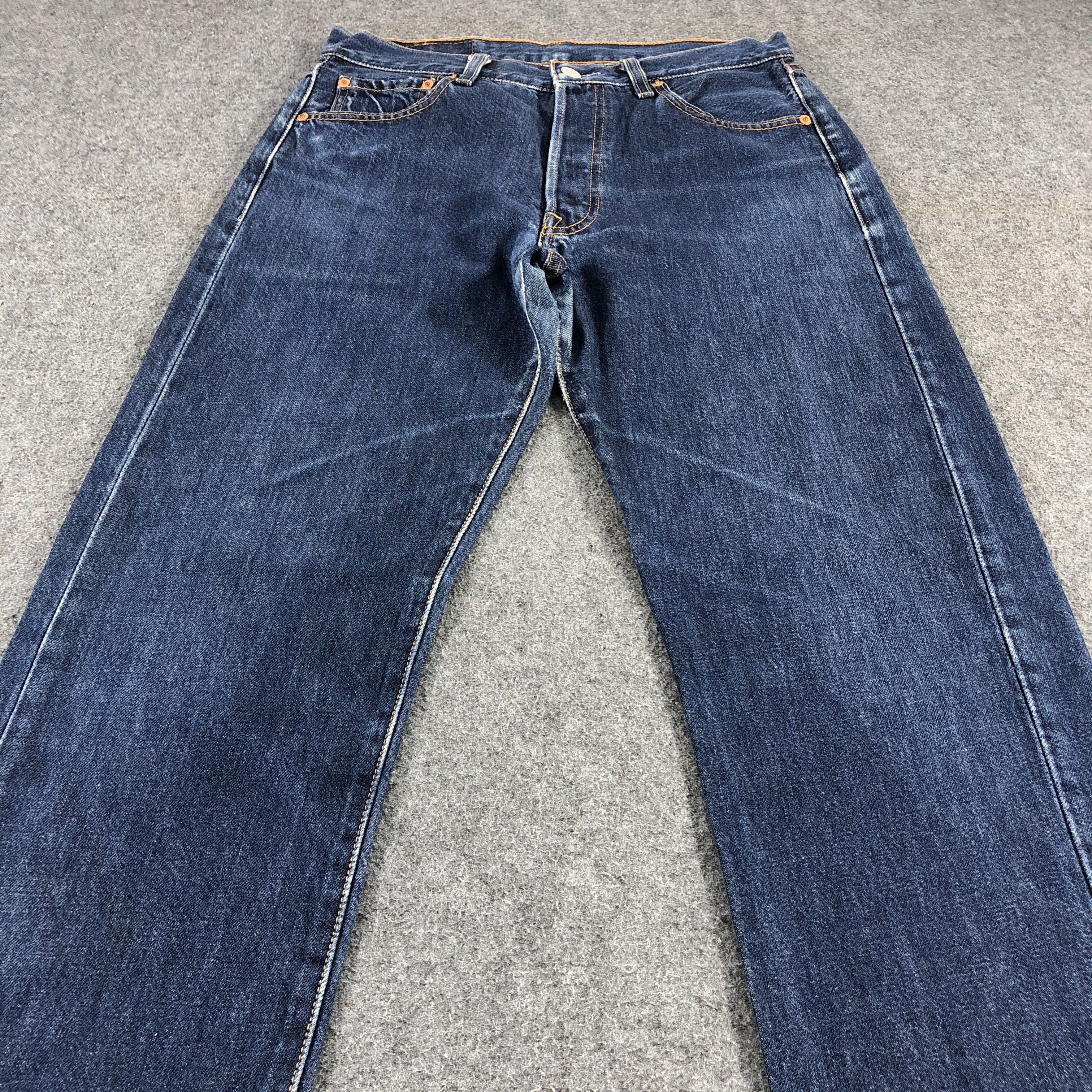 Levi's Vintage Levis 501 Jeans Blue Washed Denim KJ466 Size US 29 - 3 Thumbnail