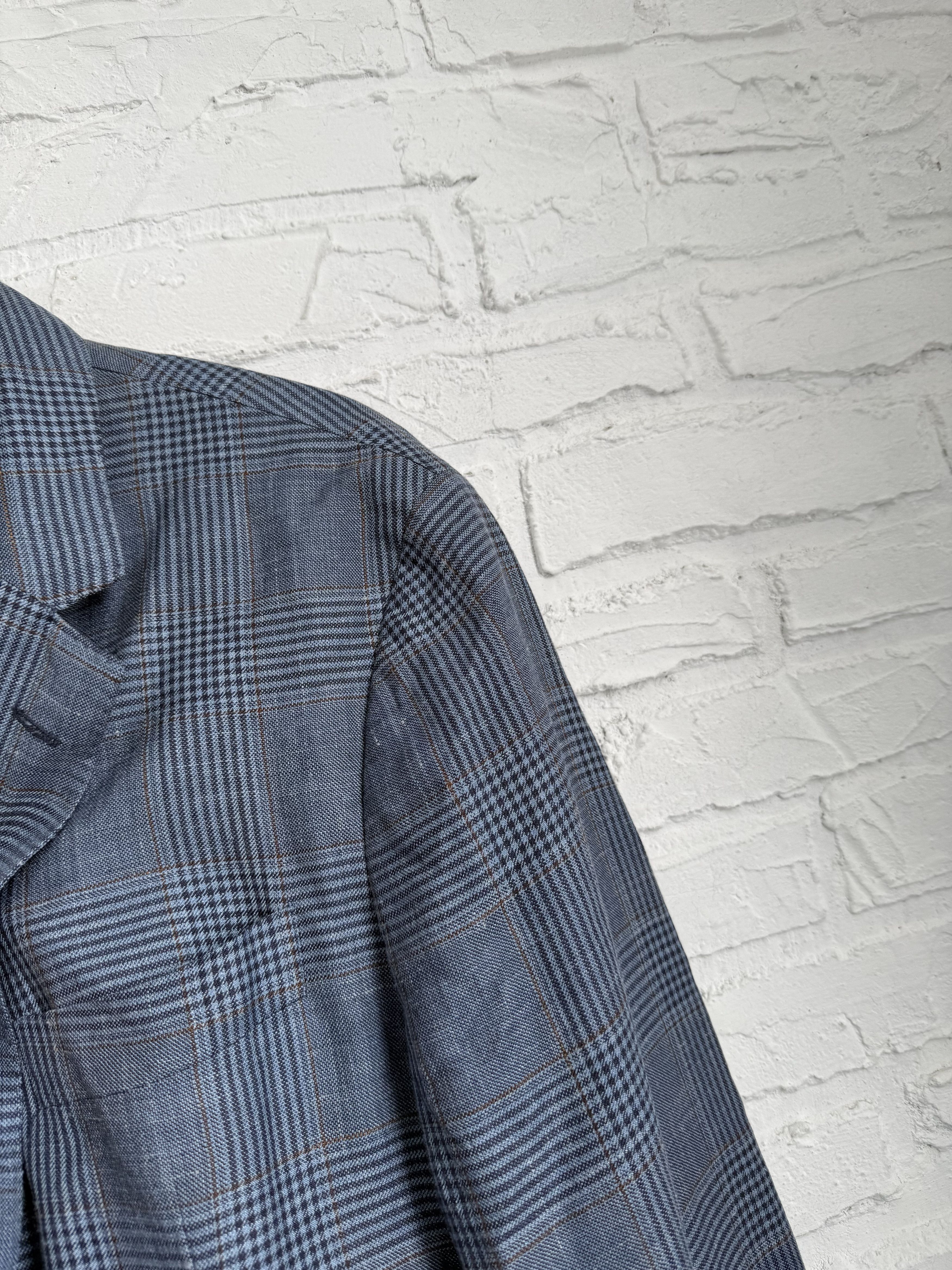 Hackett Hackett Loro Piana Wool Blazer Plaid Blue check blazer Size 42R - 8 Thumbnail