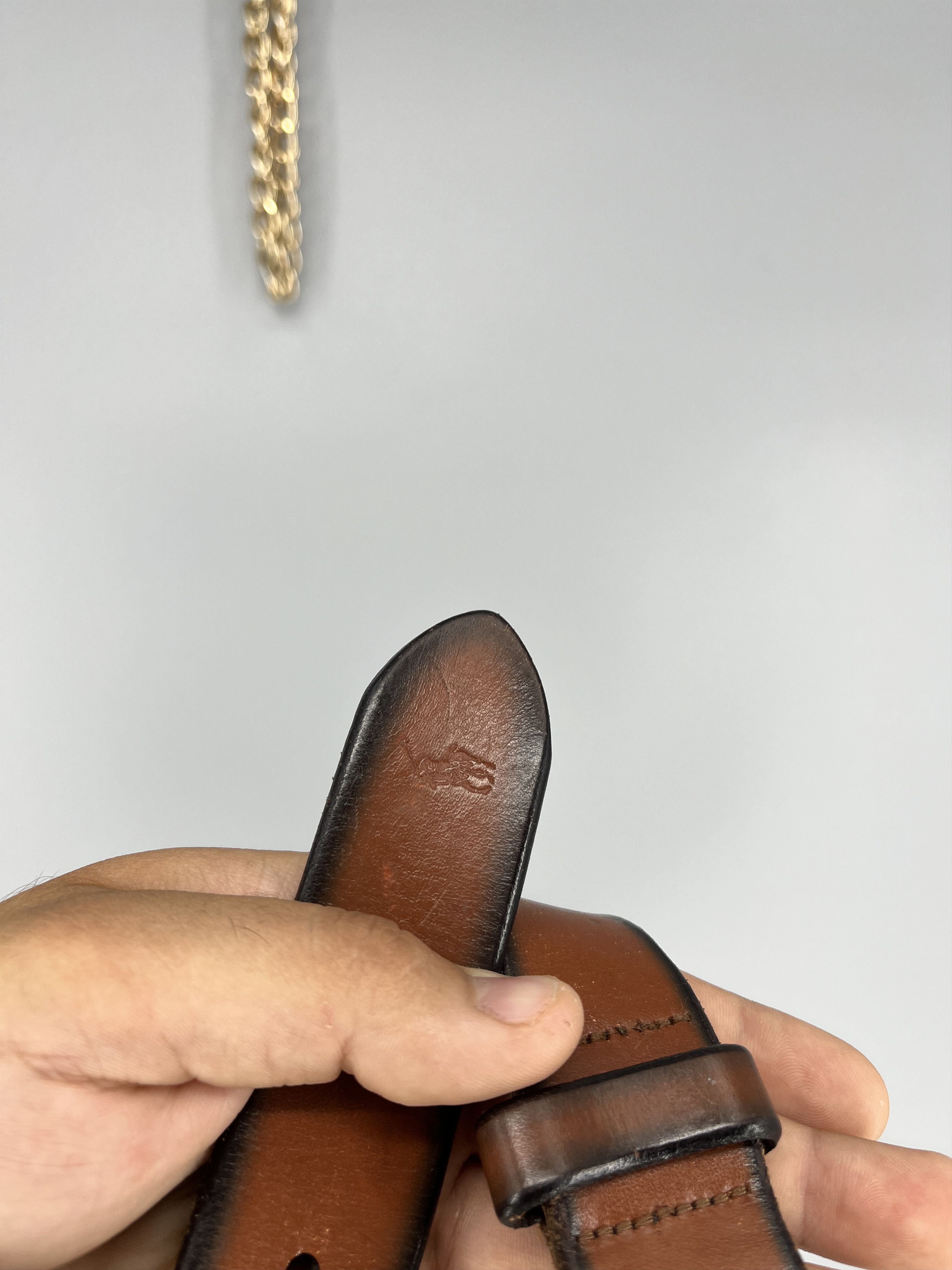 Polo Ralph Lauren Vintage Polo Ralph Lauren Belt Brown Leather RRL 38 Small US Size 38 - 2 Thumbnail