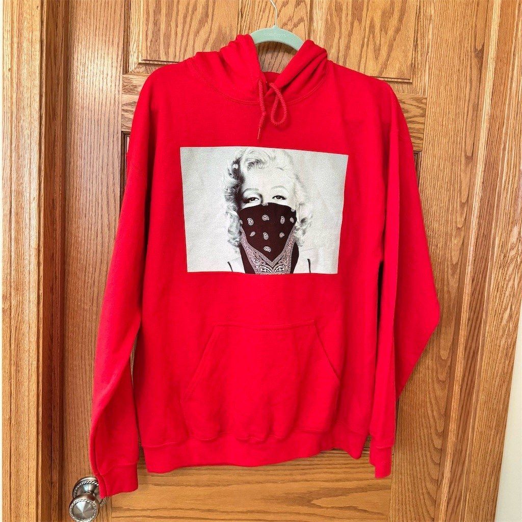 Gildan Gildan Hoodie Unisex Adults Size L Red Marilyn Monroe Banda Size L / US 10 / IT 46 - 1 Thumbnail