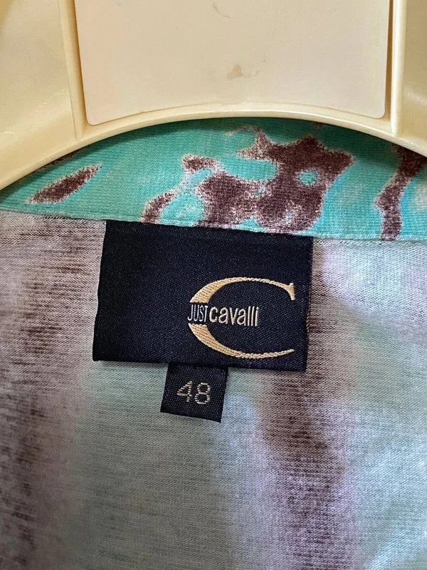 Just Cavalli Just Cavalli Turquoise Abstract Print Shirt 2000s Size US L / EU 52-54 / 3 - 3 Thumbnail