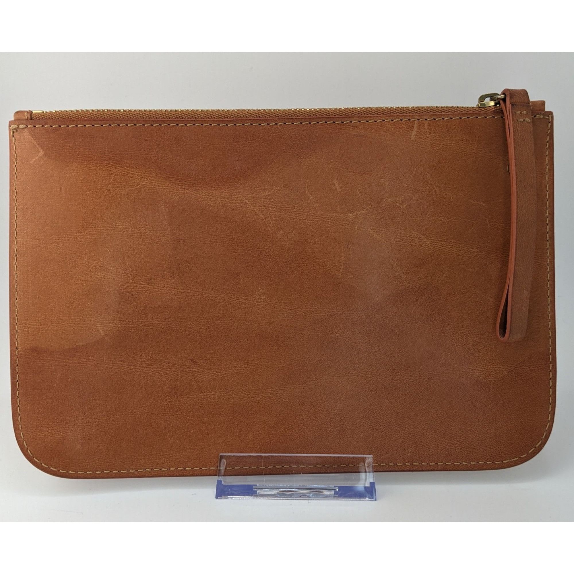 Mansur Gavriel Mansur Gavriel Leather Clutch 8x5 Tan Minimalist Zip Pouch Size ONE SIZE - 5 Thumbnail