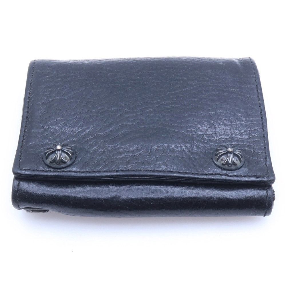 Chrome Hearts Chrome Hearts 3 Fold Cross Leather Wallet Black Size ONE SIZE - 1 Thumbnail
