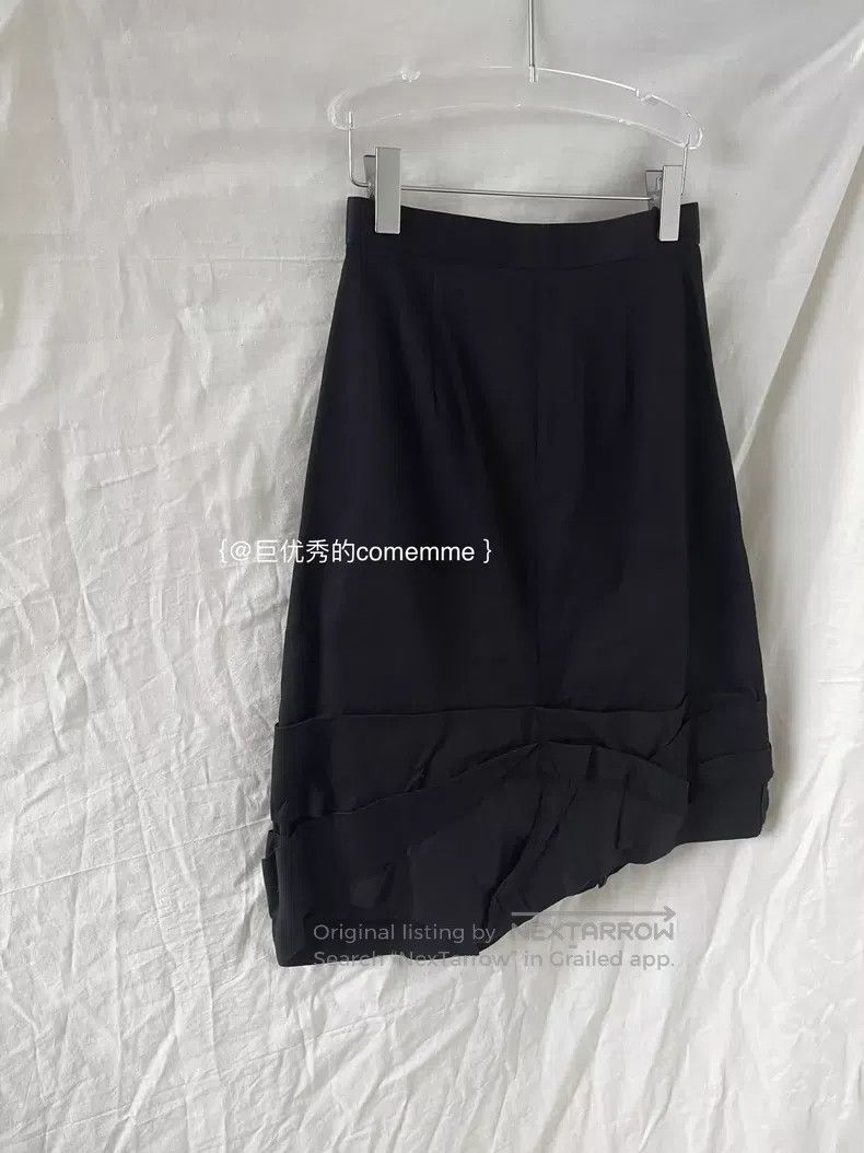 Comme des Garcons Comme Des Garcons size XS Black tailored wide flared asymm Size 23" - 7 Thumbnail