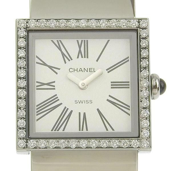 image of Chanel Quartz Mademoiselle Factory Diamond Wrist Watch in Silver, Women's