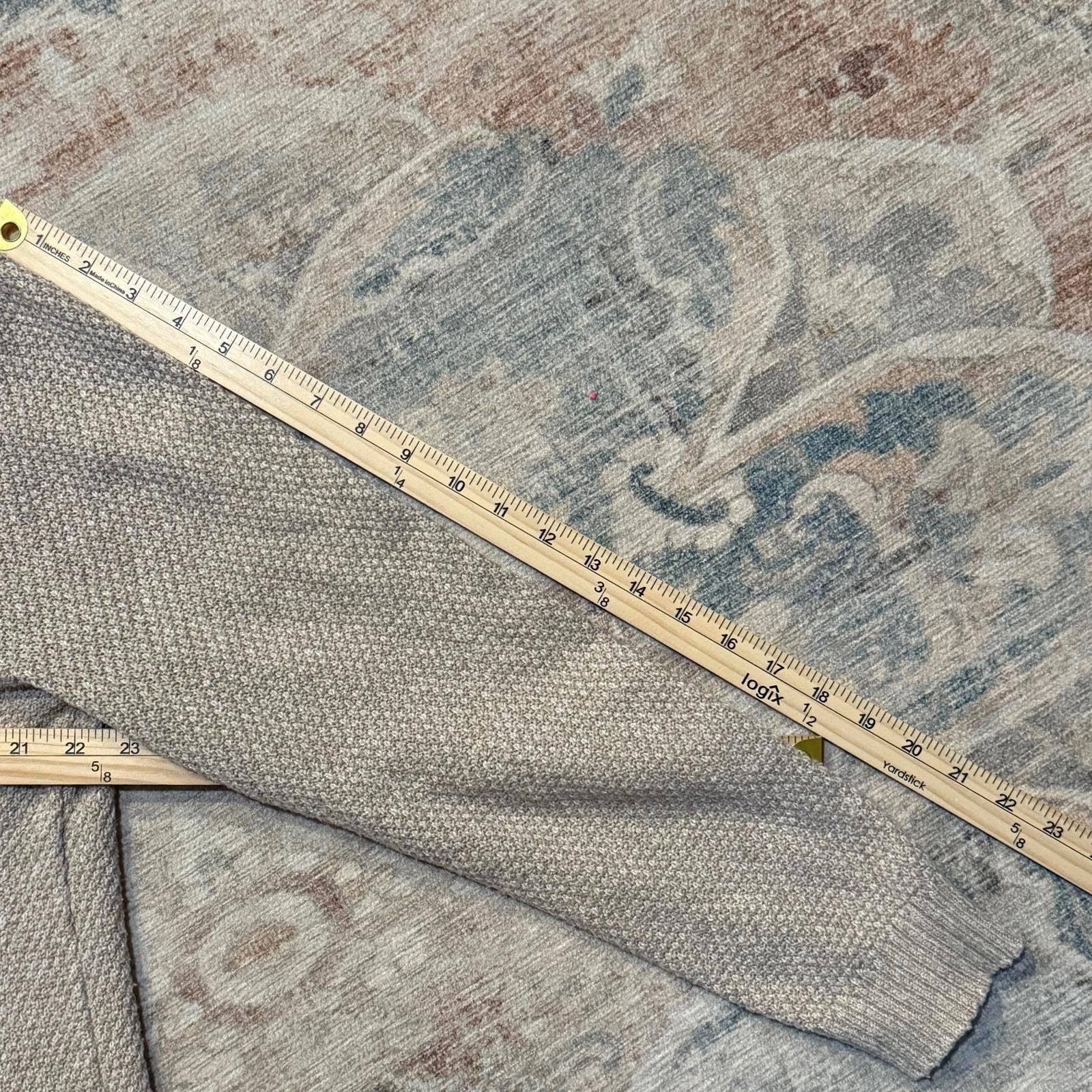Designer Pink Clover textured crewneck sweater, oatmeal – 2X Size M / US 6-8 / IT 42-44 - 6 Thumbnail