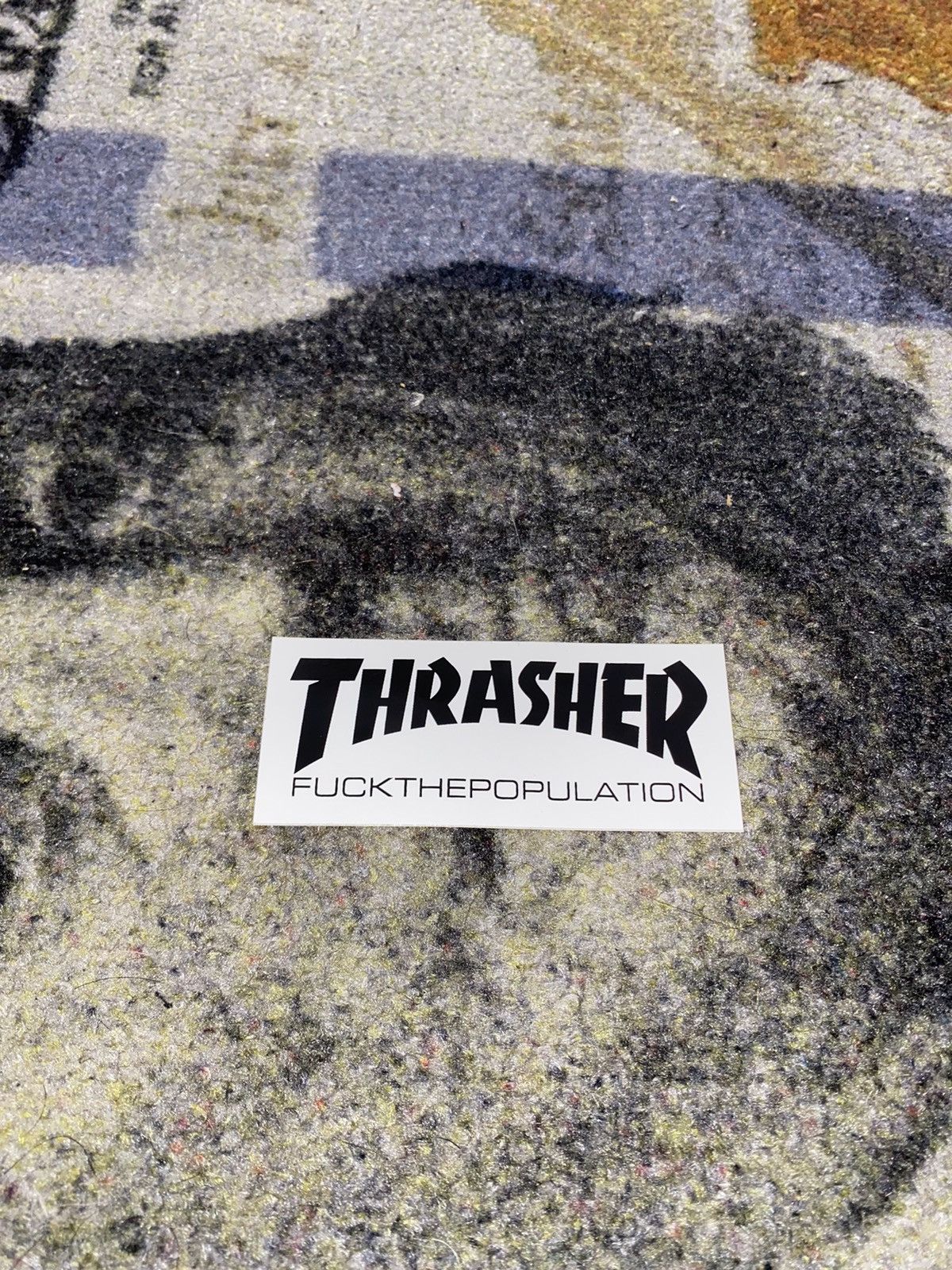 Fuck The Population × Thrasher FTP Fuck The Population Thrasher Logo Sticker Size ONE SIZE - 1 Preview