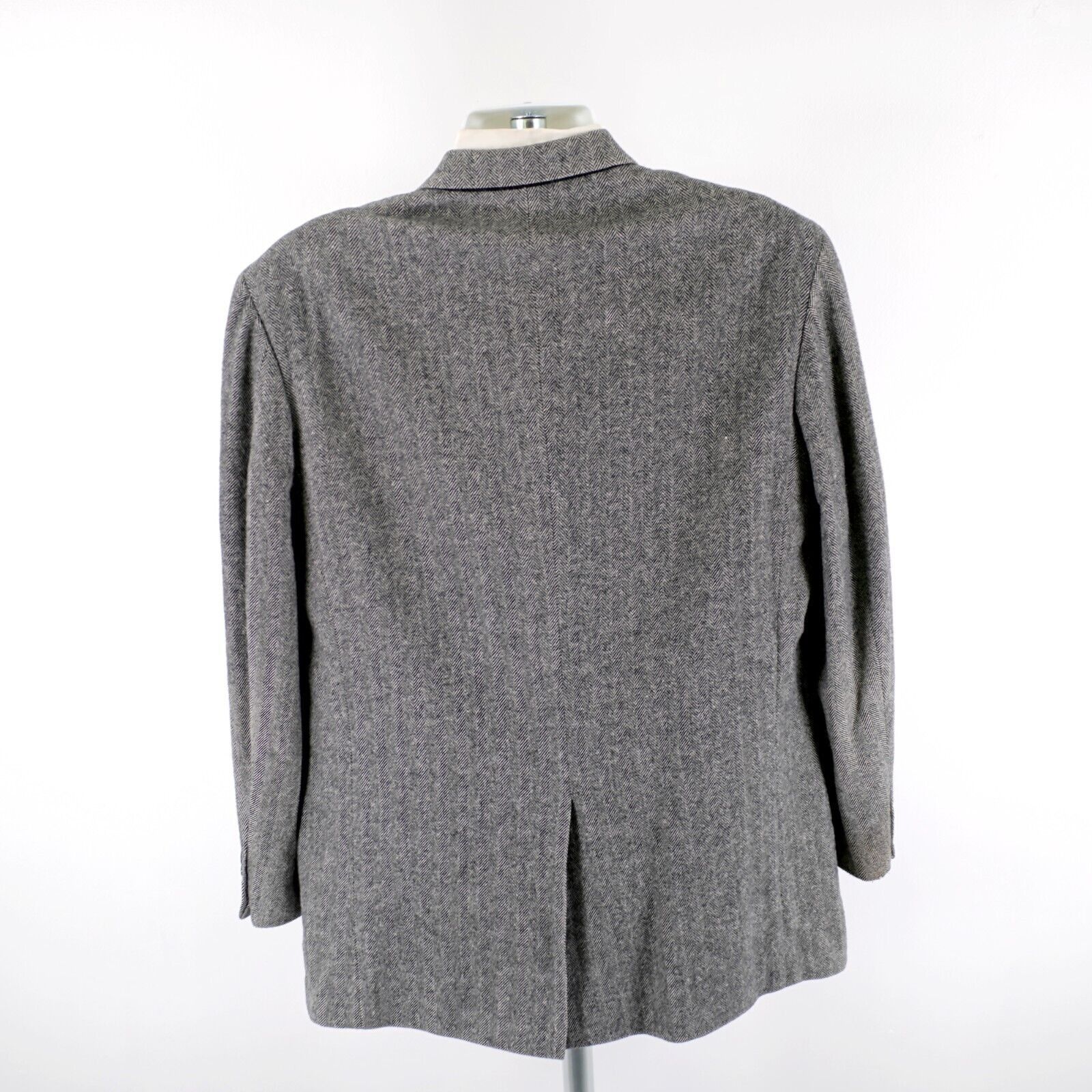 Designer Cricketeer Tweed Wool Camel Hair Nylon Gray Herringbone 2 Bu Size 42L - 7 Thumbnail