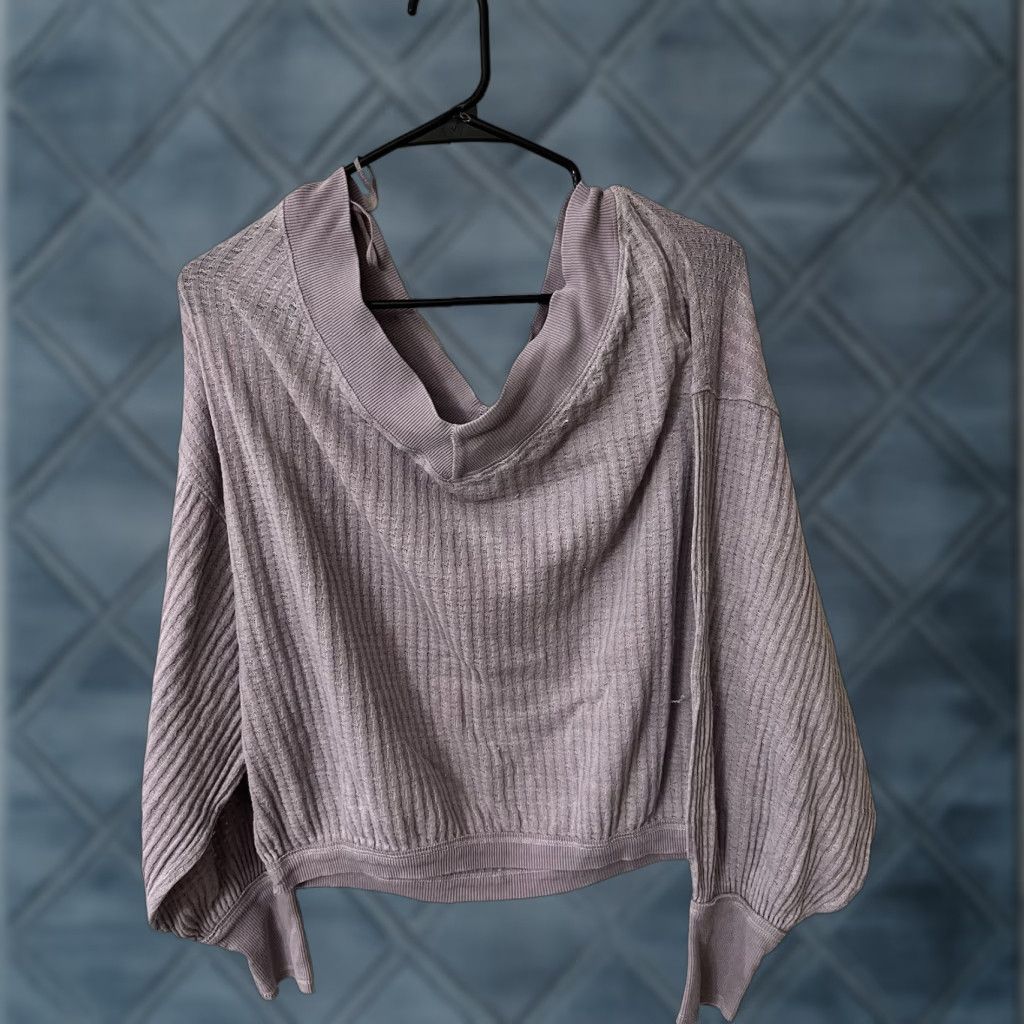 Vintage We The Free Long Sleeve V-Neck Top XS Purple Blouse Women Shirt Womens Size XS / US 0-2 / IT 36-38 - 1 Thumbnail