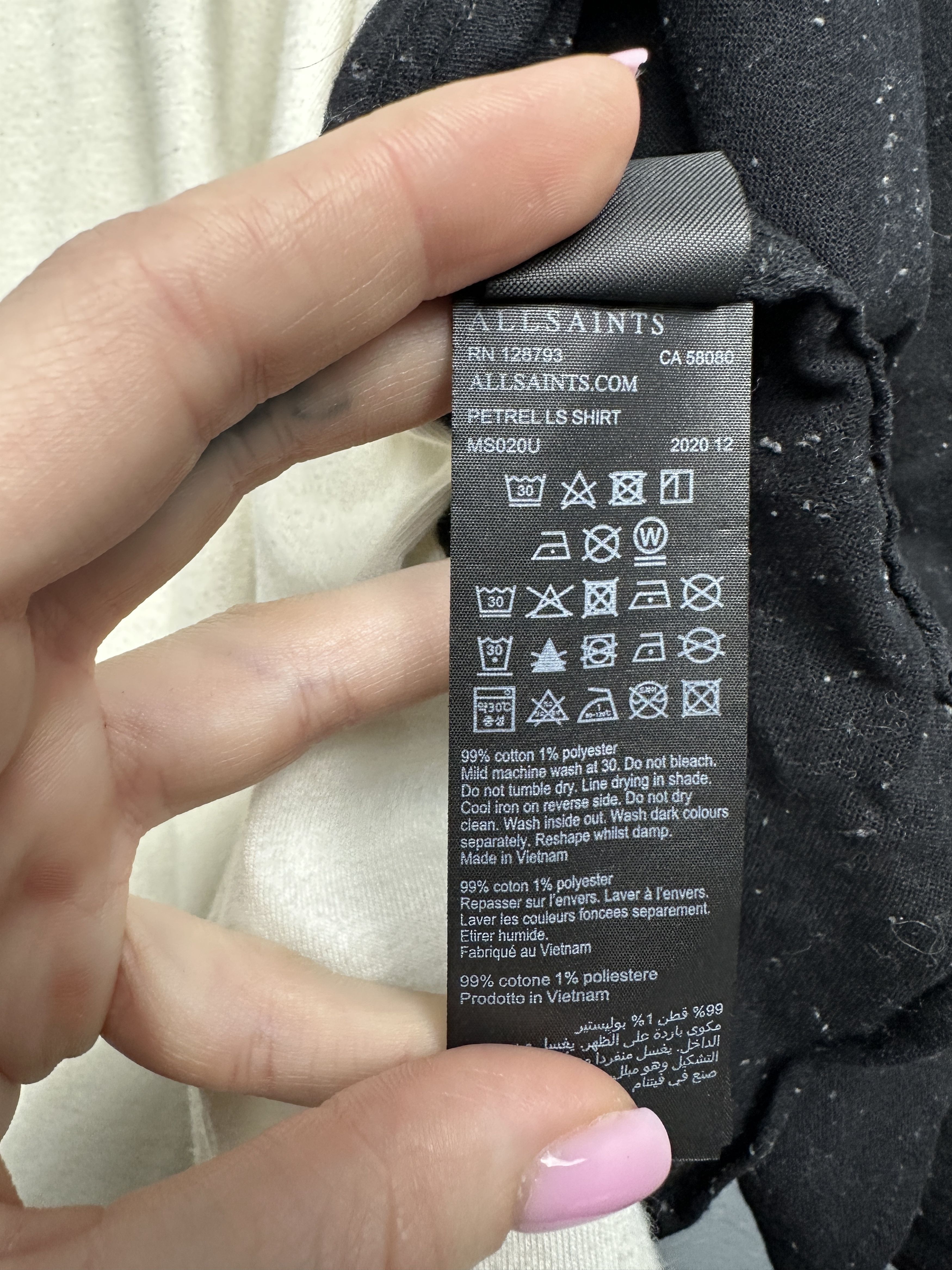 Allsaints Allsaints Mens Petrel Flannel Shirt Size US M / EU 48-50 / 2 - 5 Thumbnail