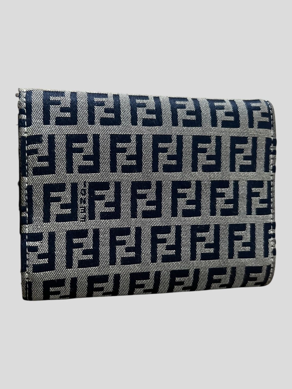 Fendi Fendi FF Zucca Monogram Metal Plated Compact Leather Wallets Size ONE SIZE - 4 Thumbnail