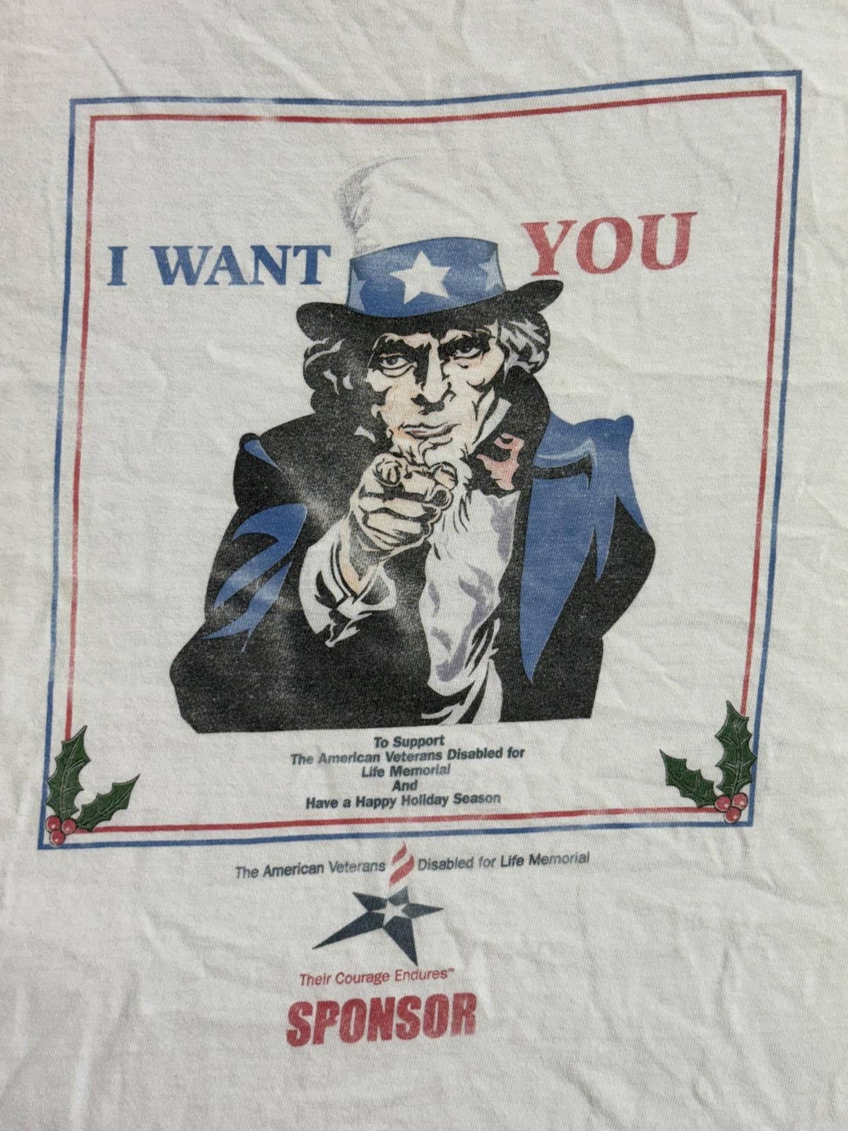 Other Vintage Uncle Sam T-shirt I Want You Veterans Disabled Tee Size US L / EU 52-54 / 3 - 3 Thumbnail