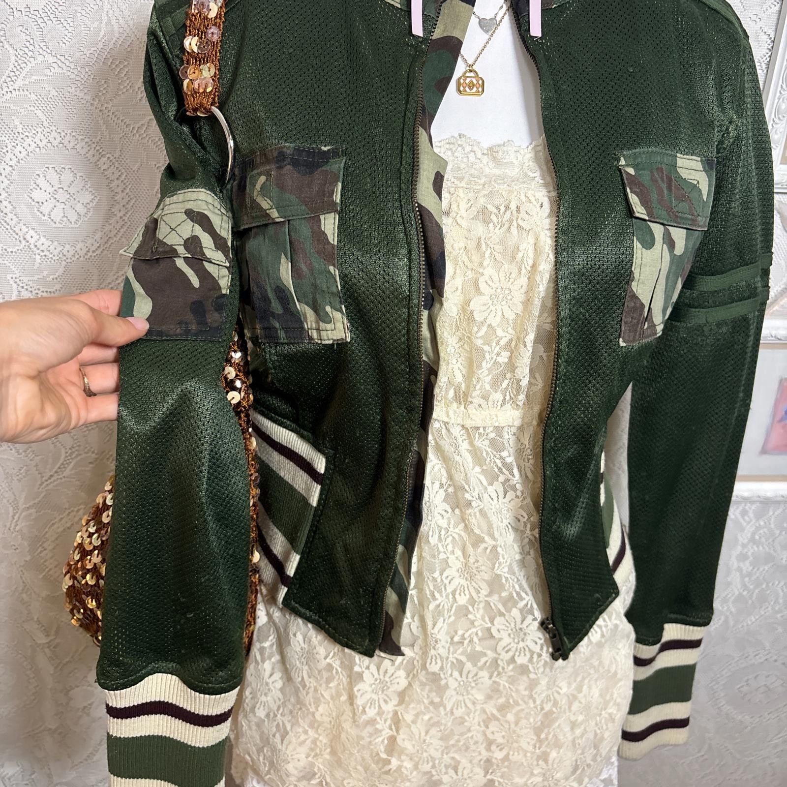 Jordache y2k camo jersey cropped jacket Size M / US 6-8 / IT 42-44 - 4 Thumbnail