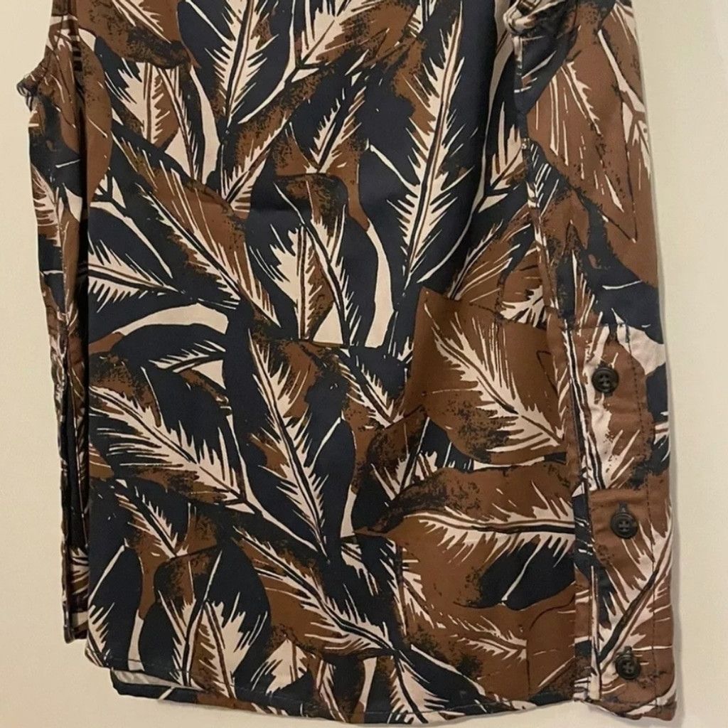 Other NWT C&C California Lyocell Tropical Leaf V-Neck Twill Tank Size XL / US 12-14 / IT 48-50 - 3 Thumbnail