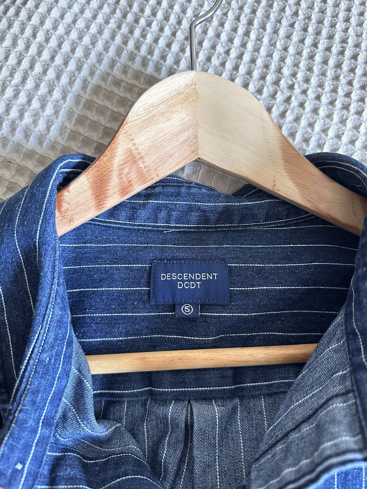 Descendant × Japanese Brand Real Indigo Descendant Pinstripe Shirt Size US L / EU 52-54 / 3 - 3 Thumbnail