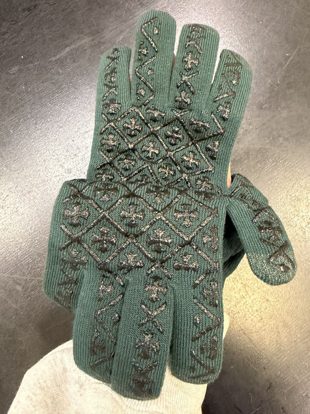 Chrome Hearts Chrome Hearts Gloves - Green Size ONE SIZE - 3 Thumbnail